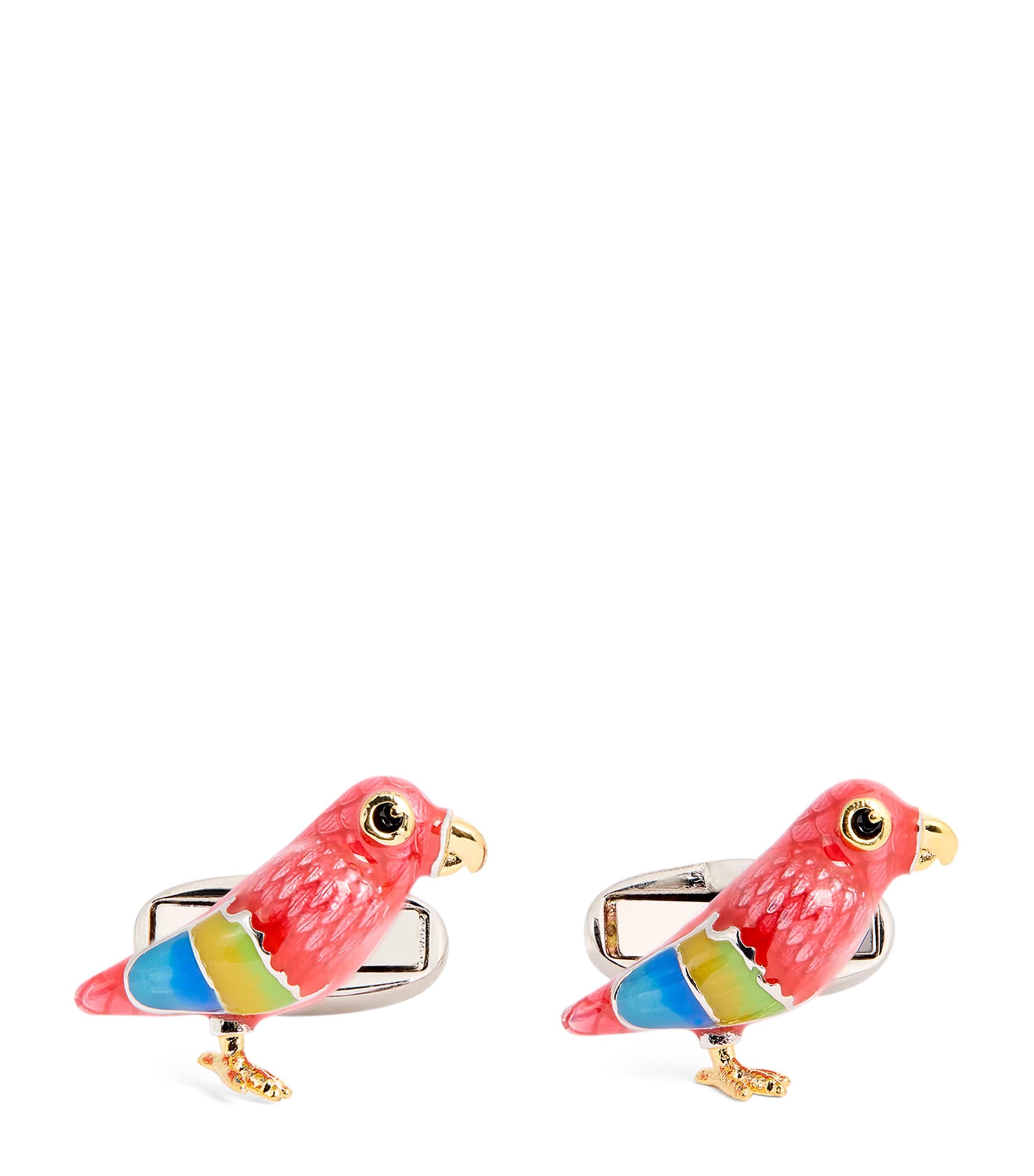 Paul Smith Macaw Parrot Cufflinks In Multi