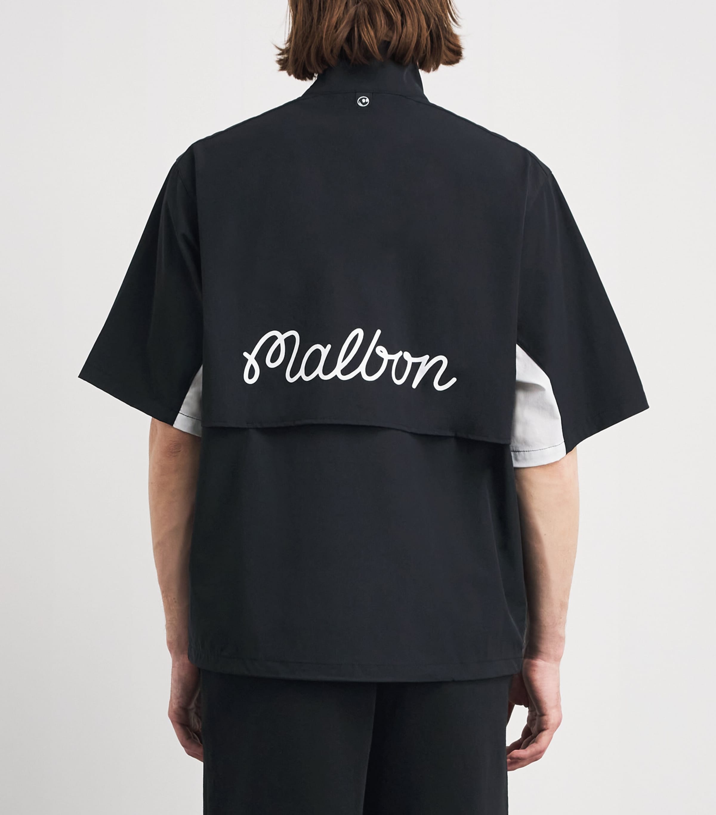 Malbon Golf Mens Pine Windshirt Black Image 5