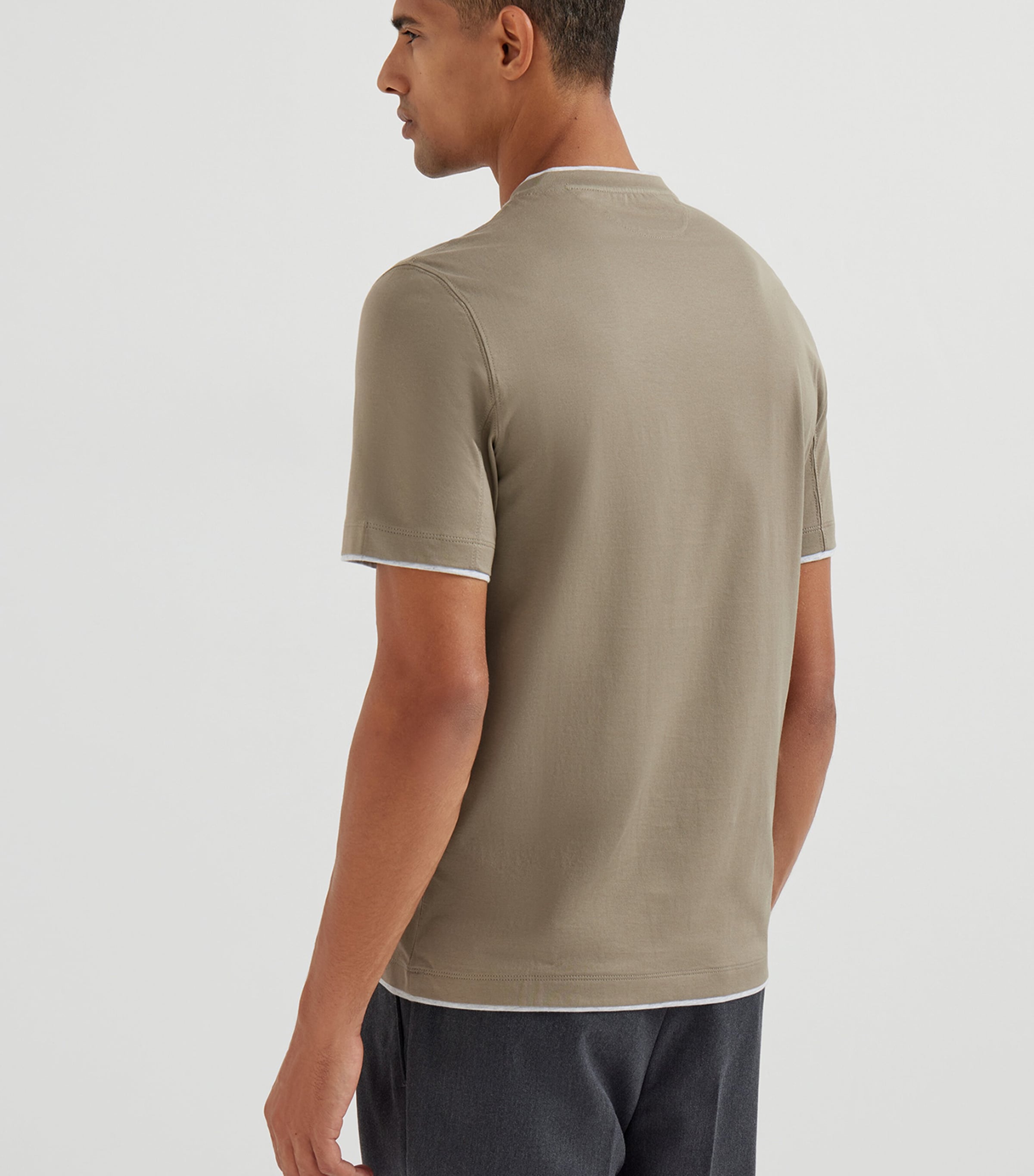 Brunello Cucinelli Brown Cotton T-Shirt | Harrods UK