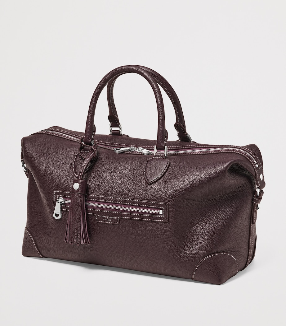 Leather Hudson Flight Bag WINE Image 3