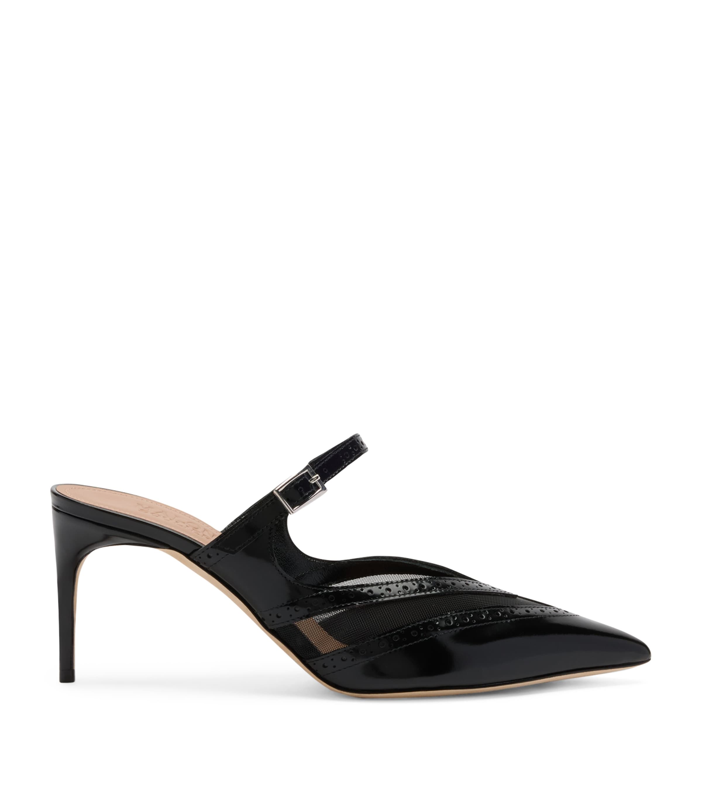 Leather Cristi Mules 70 BLACK Image 1