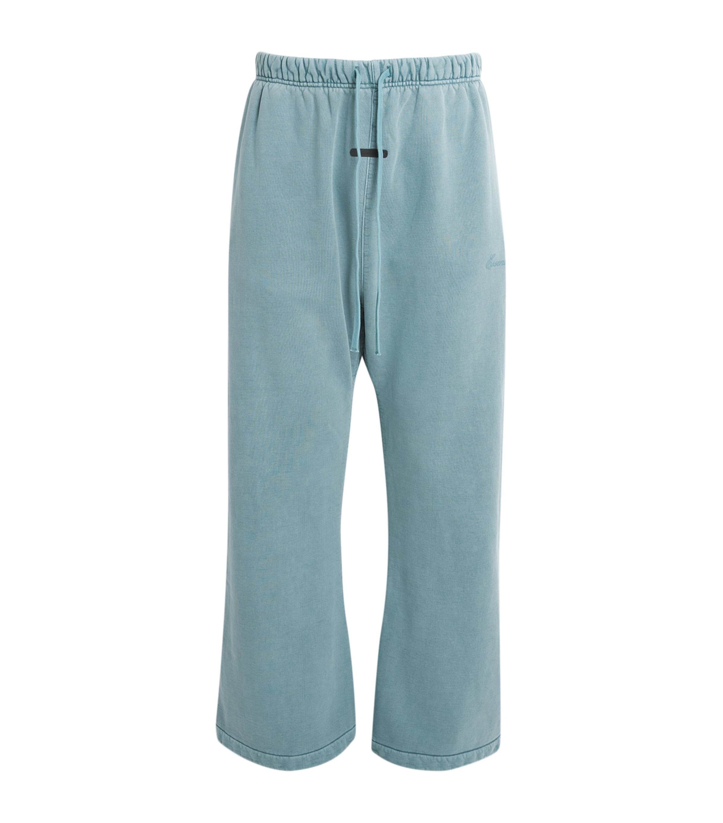 FEAR OF GOD ESSENTIALS Mens Cotton Embroidered Logo Sweatpants Faded Coastal Image 1