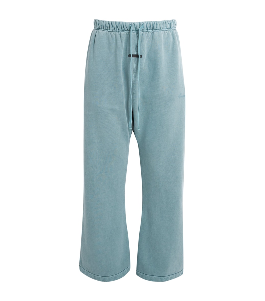 FEAR OF GOD ESSENTIALS Mens Cotton Embroidered Logo Sweatpants Faded Coastal Image 1