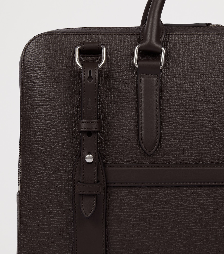 Large Calfskin Ludlow Briefcase D BROWN Image 9