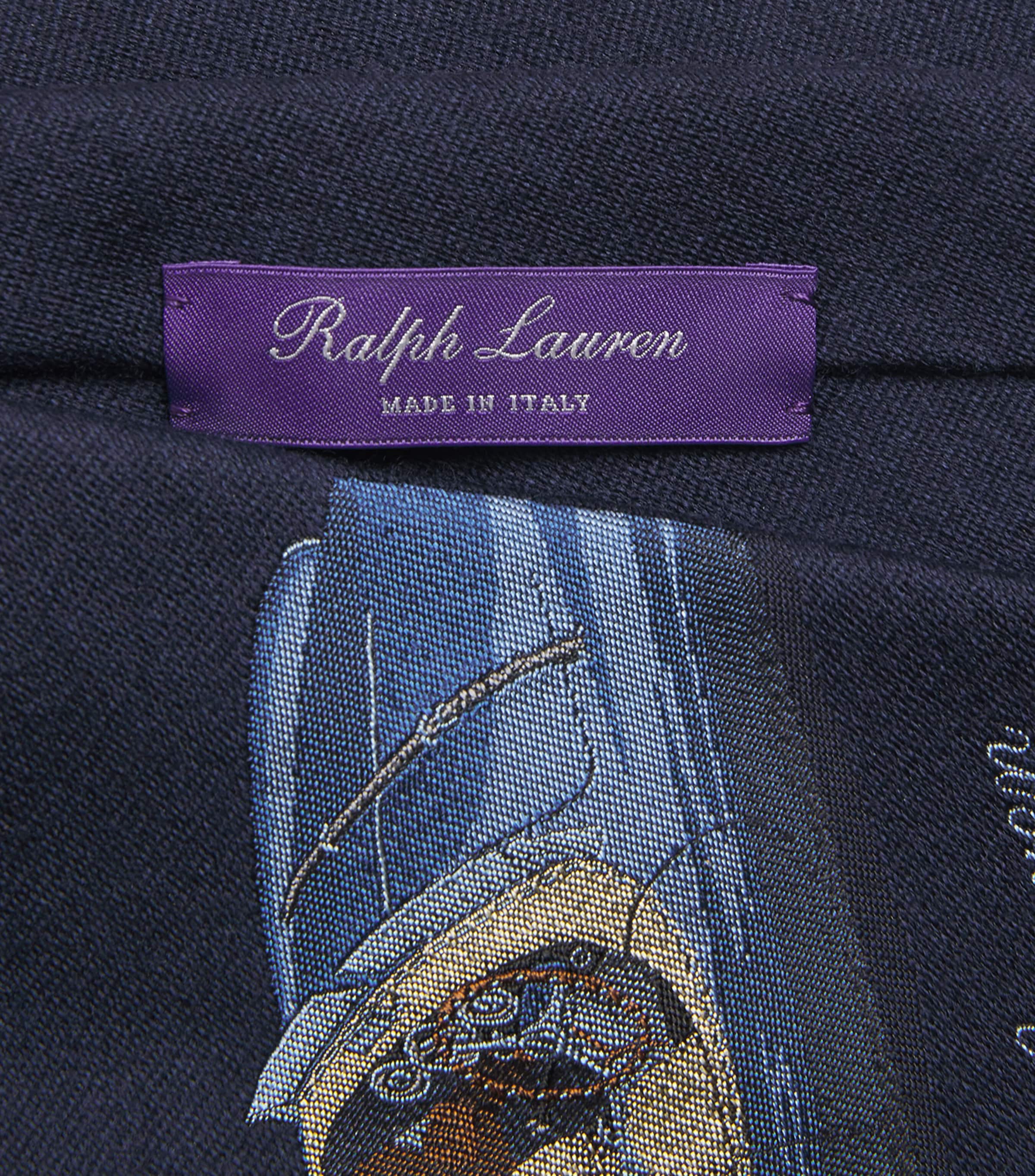 Cashmere-Silk Jacquard Tie NAVY Image 3