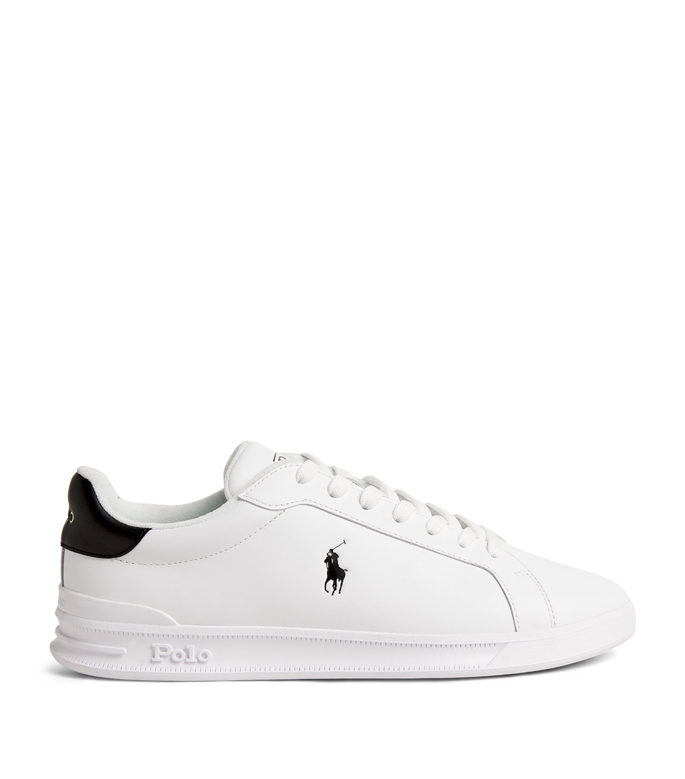 Polo Ralph Lauren Leather Heritage Court Sneakers In White