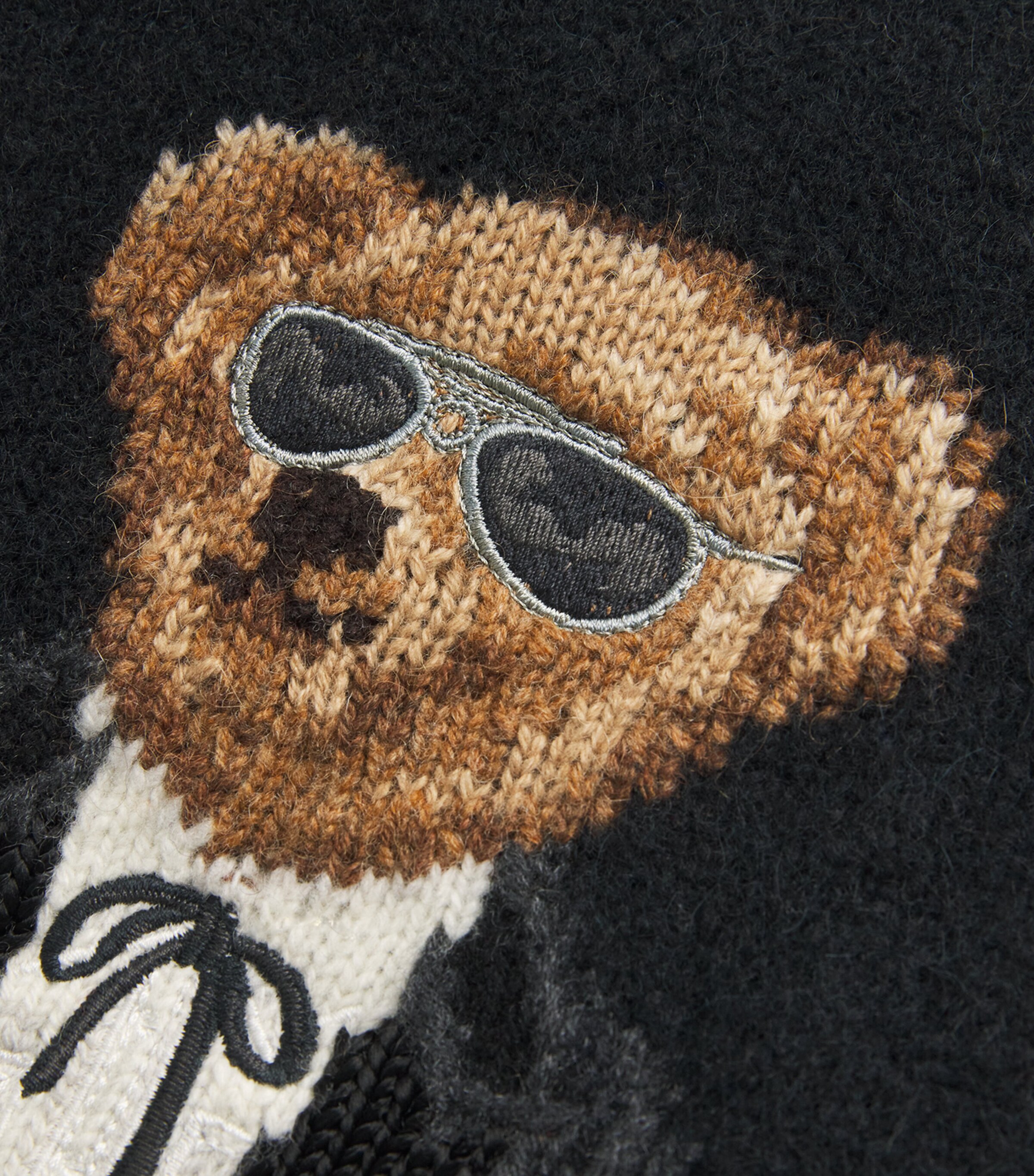 Wool-Blend Ralph & Ricky Tuxedo Polo Bear Rollneck Sweater BLACK Image 5