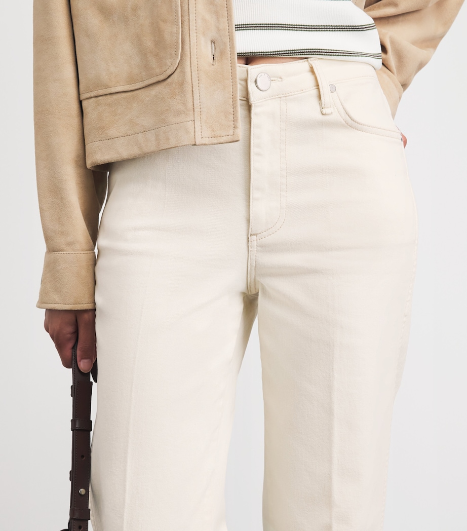 Rag & Bone Womens Ruby Flared Jeans Ecru Image 3