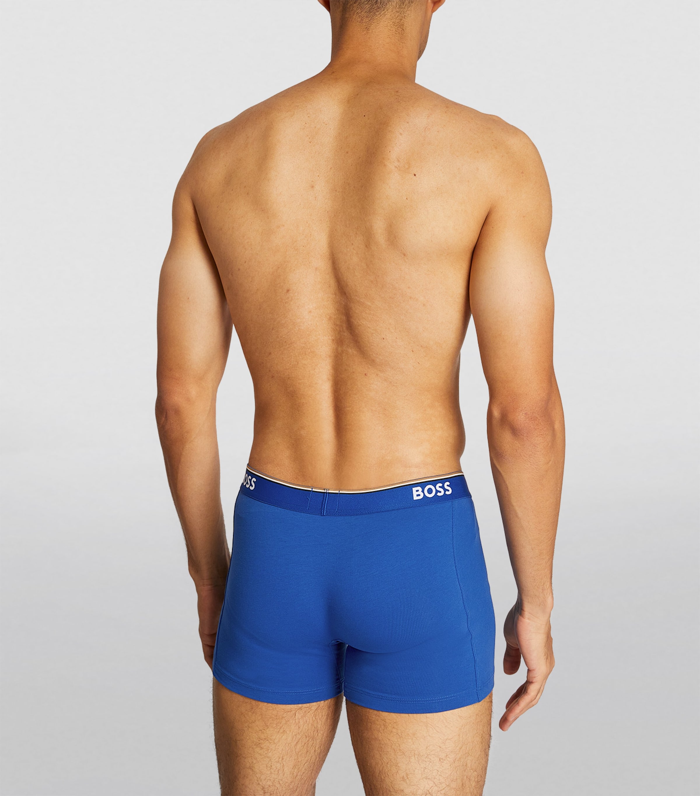 Stretch-Cotton Logo Trunks (Pack of 3) 487/BLUE MULTI Image 3