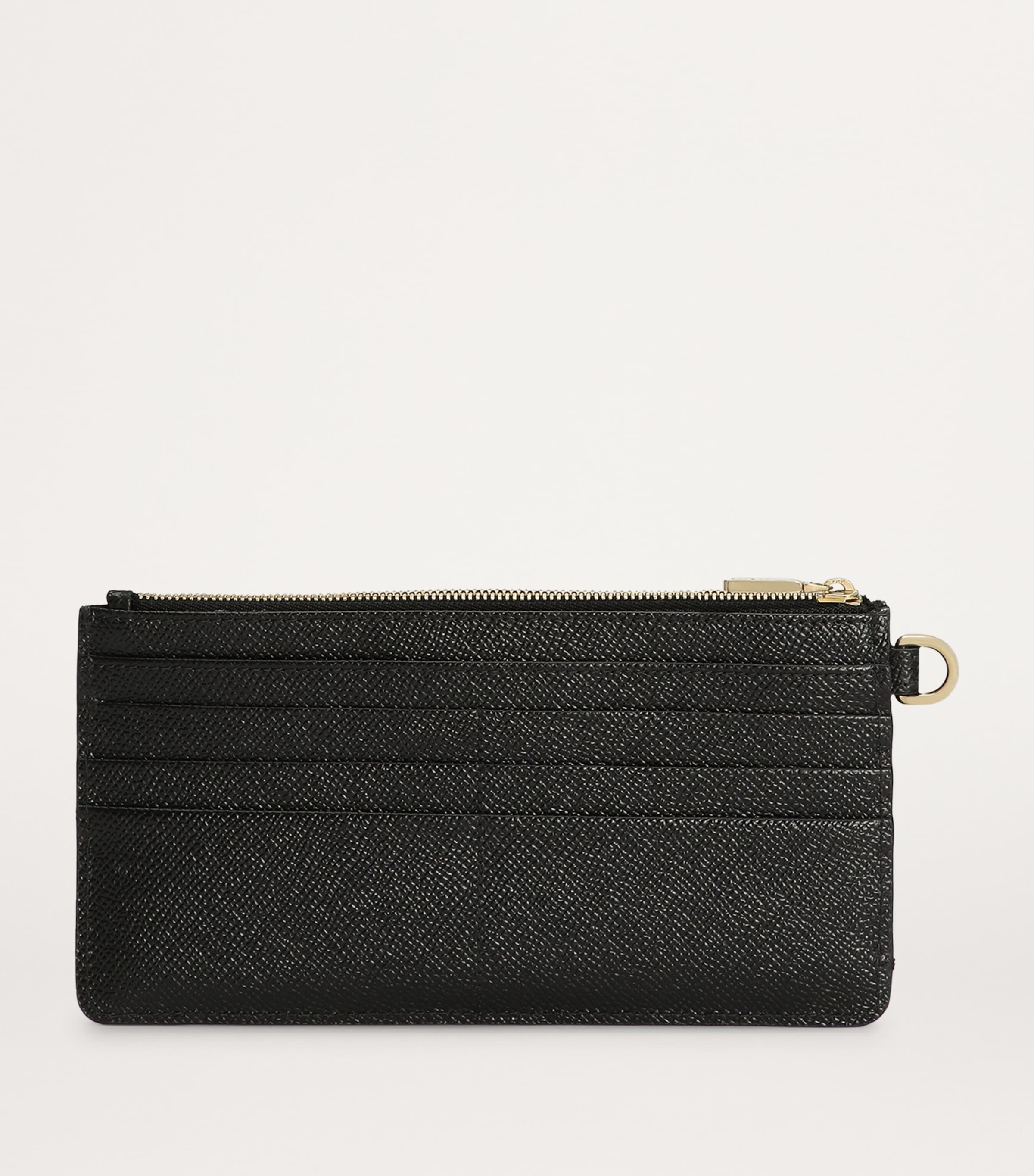 Grained Leather Card Holder 80999-BLACK Image 5