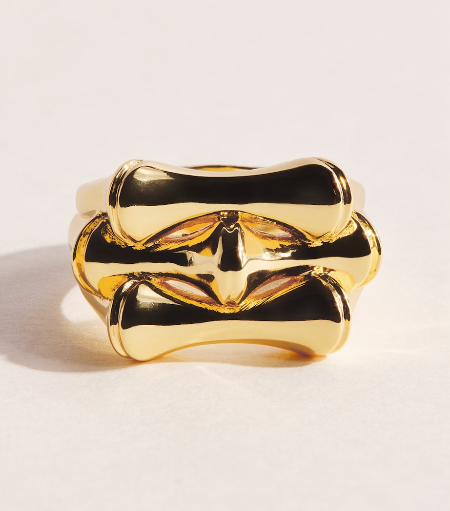 Eddie Borgo Gold-Plated Bambù Signet Ring Gold Image 1