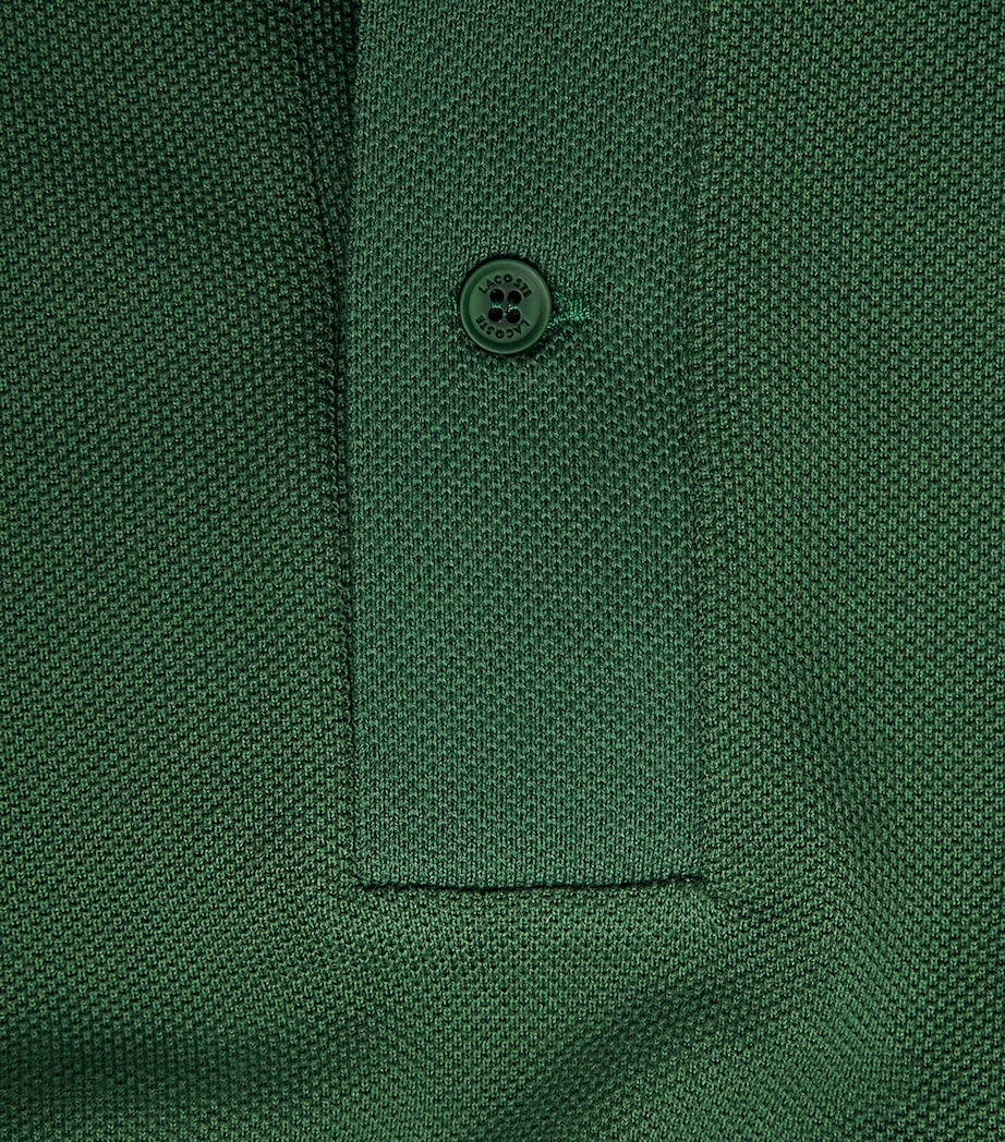 Cotton Stripe-Collar Polo Shirt GREEN Image 5