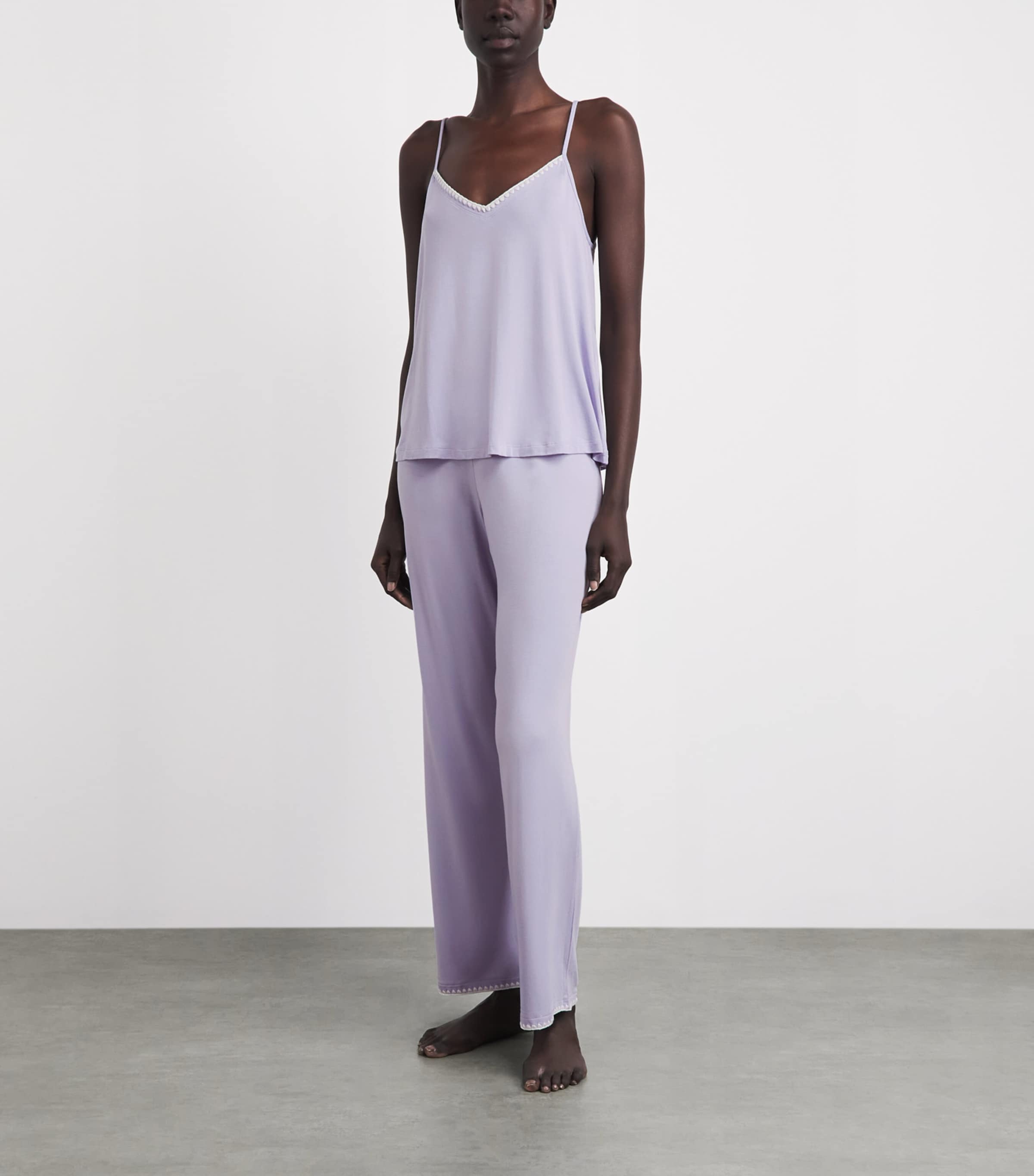 Eberjey Womens Frida Pyjama Set Ldiv Lavender D Image 2