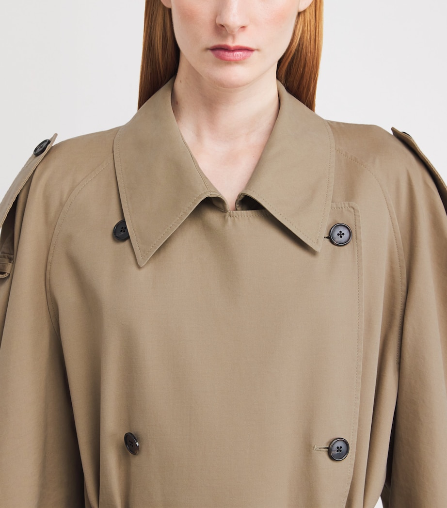The Row Womens Dester Trench Coat Sand Image 5
