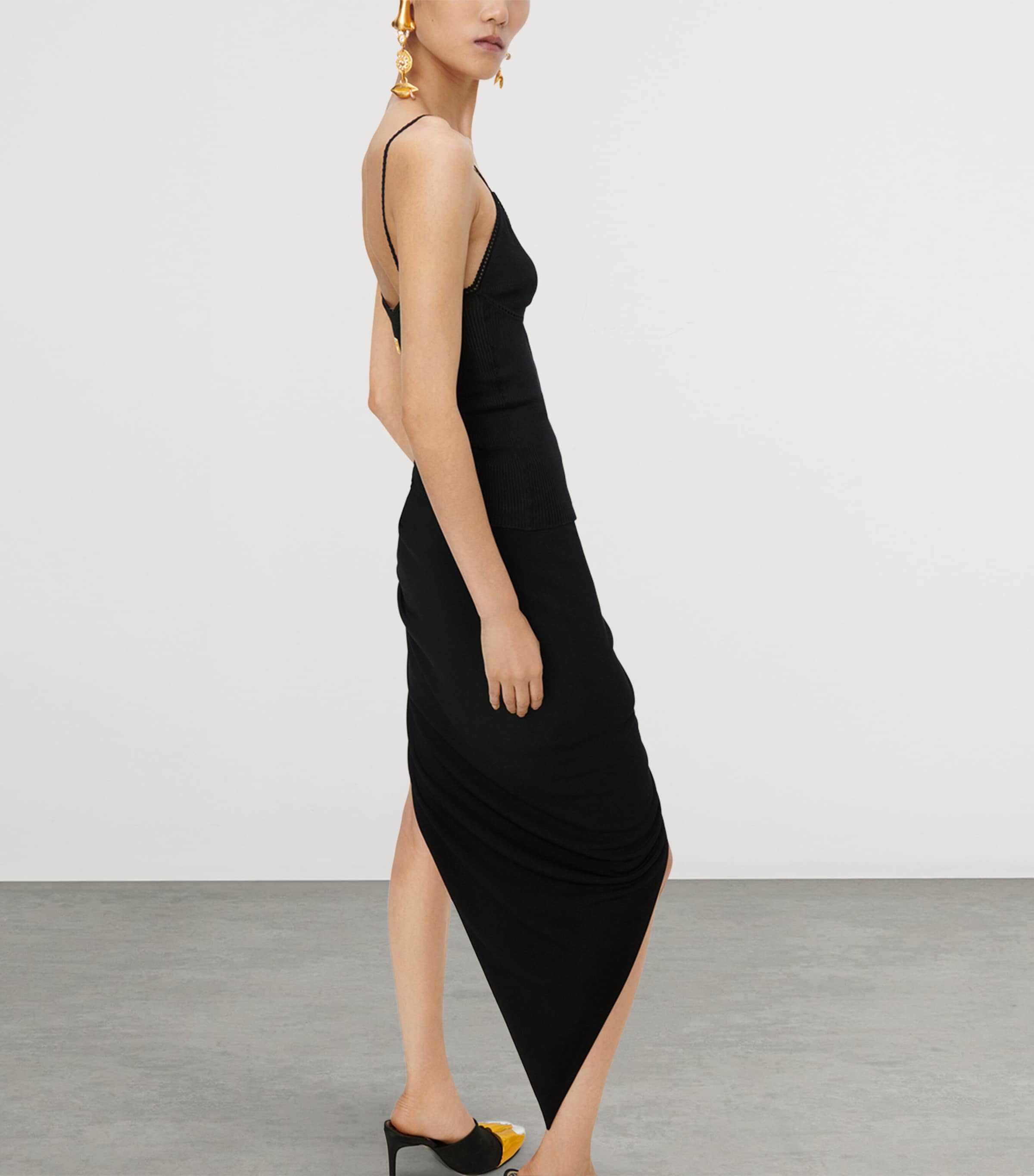 Asymmetrical Mini Skirt 999 BLACK Image 5