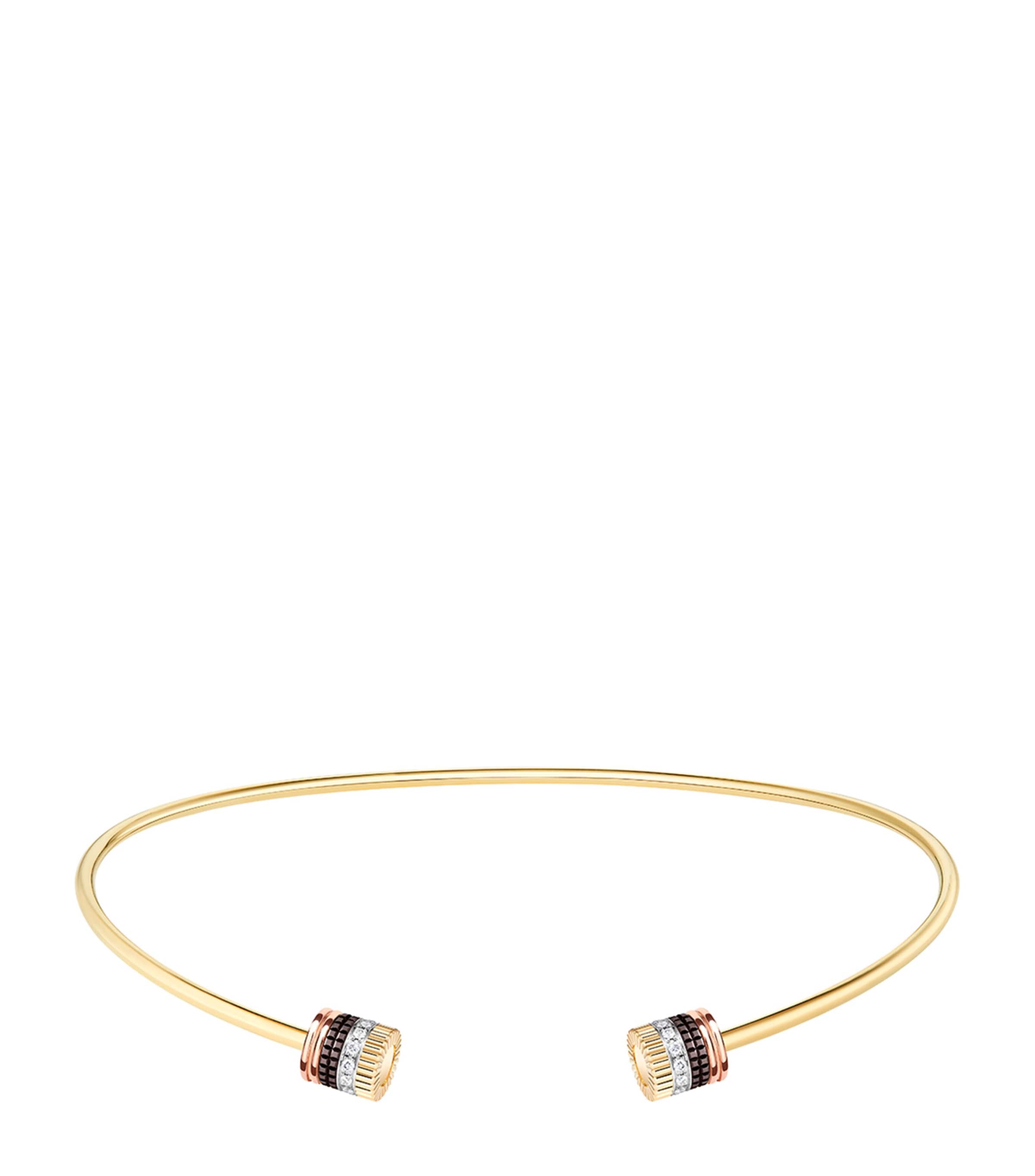 Boucheron Yellow Gold And Diamond Quatre Classique Open Necklace