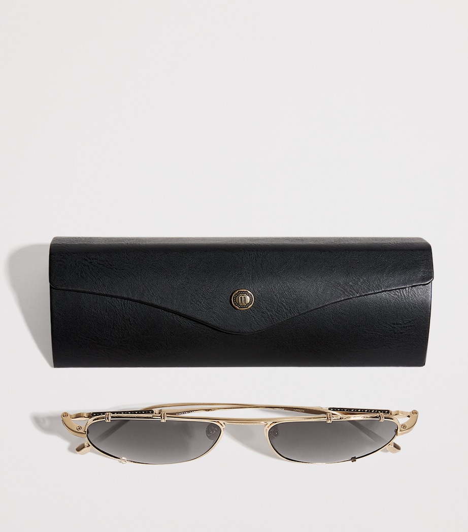 M3151 Aviator Sunglasses BRUSHED GOLD GREY Image 4