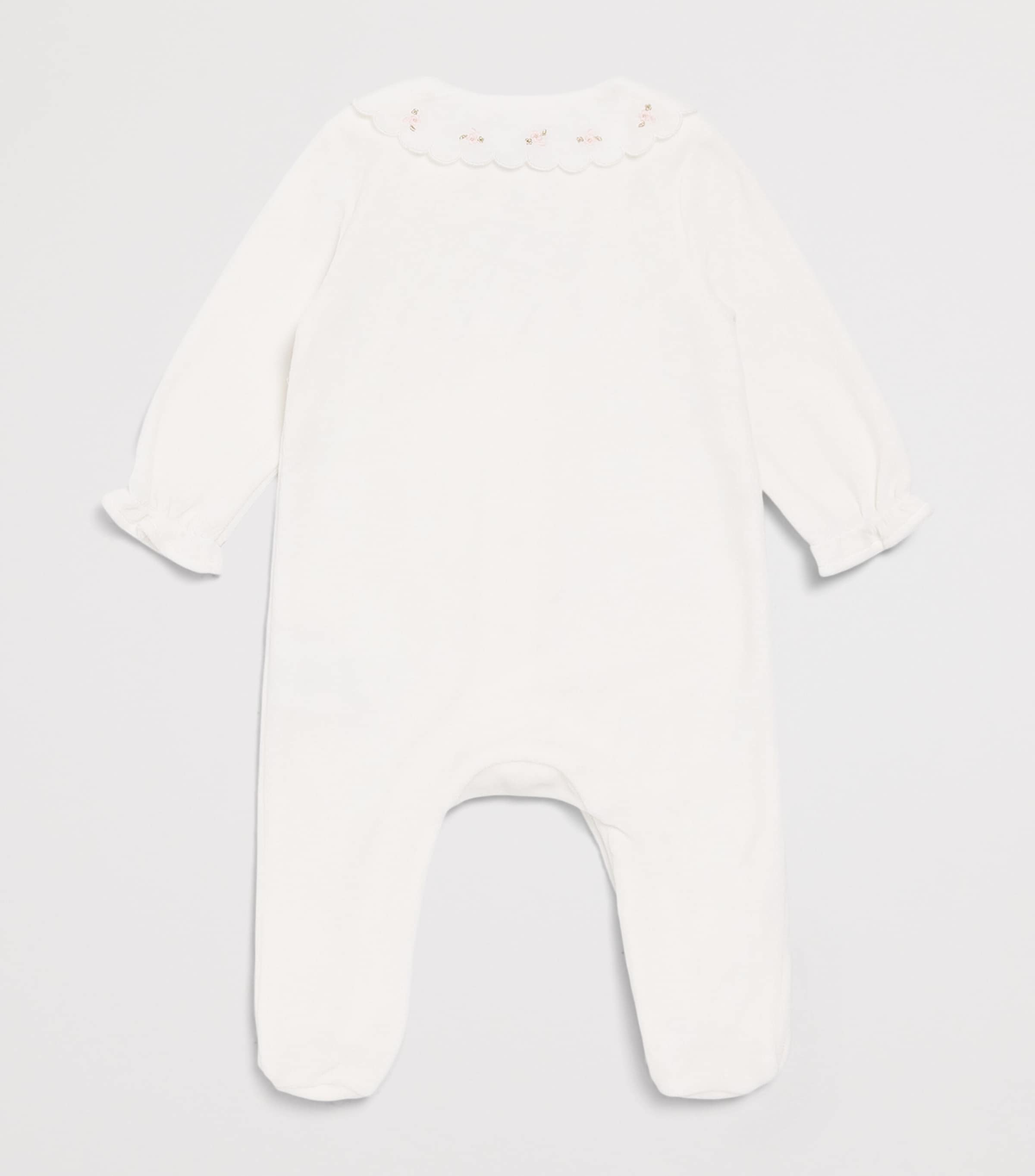 Tartine et Chocolat Floral Embroidered All-In-One (0-24 Months) Nacre Image 2