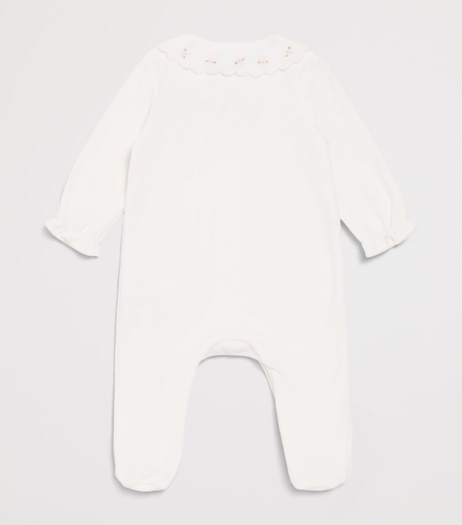 Tartine et Chocolat Floral Embroidered All-In-One (0-24 Months) Nacre Image 2