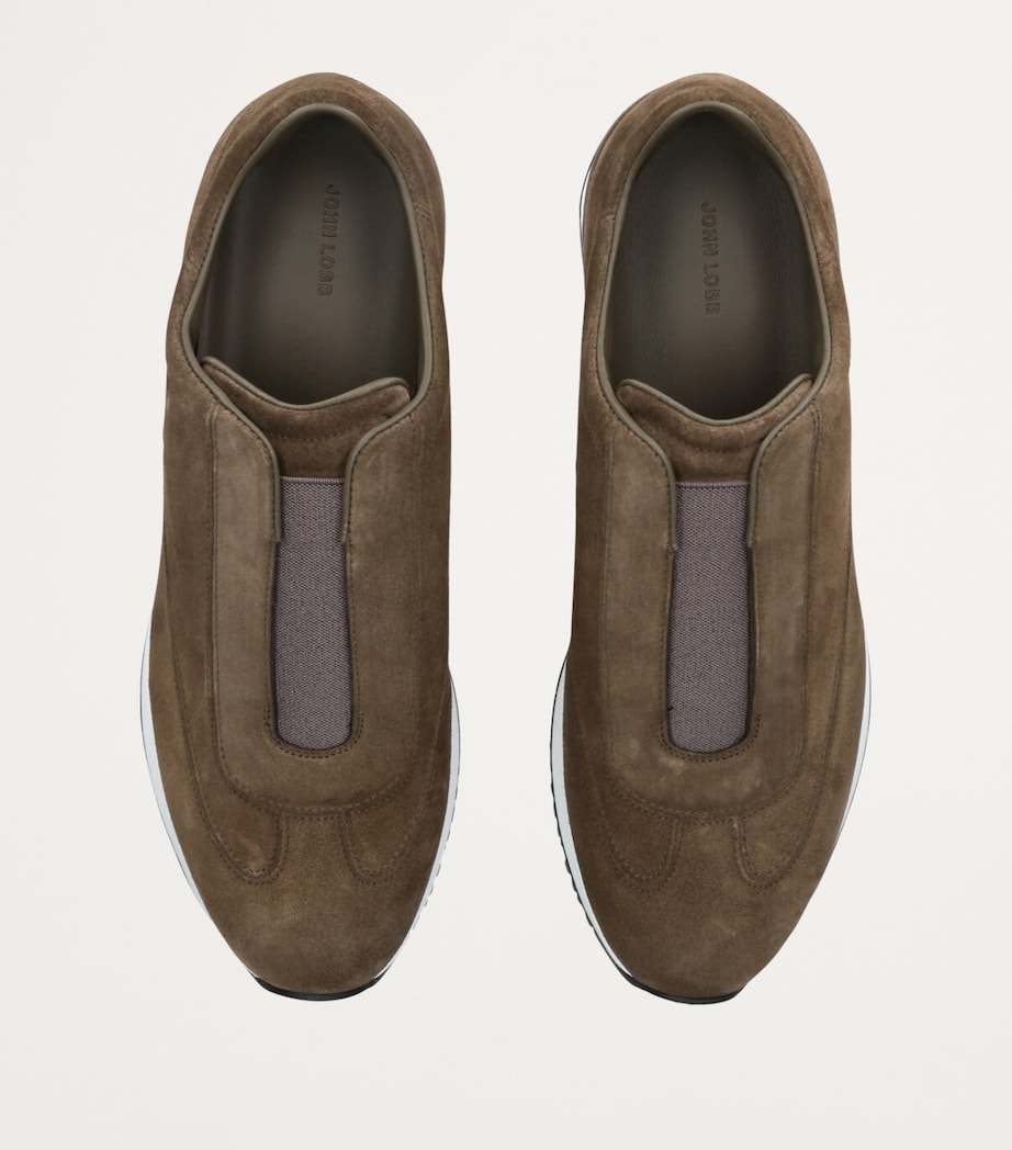 John Lobb Suede Lift Runner Sneakers Green Image 4