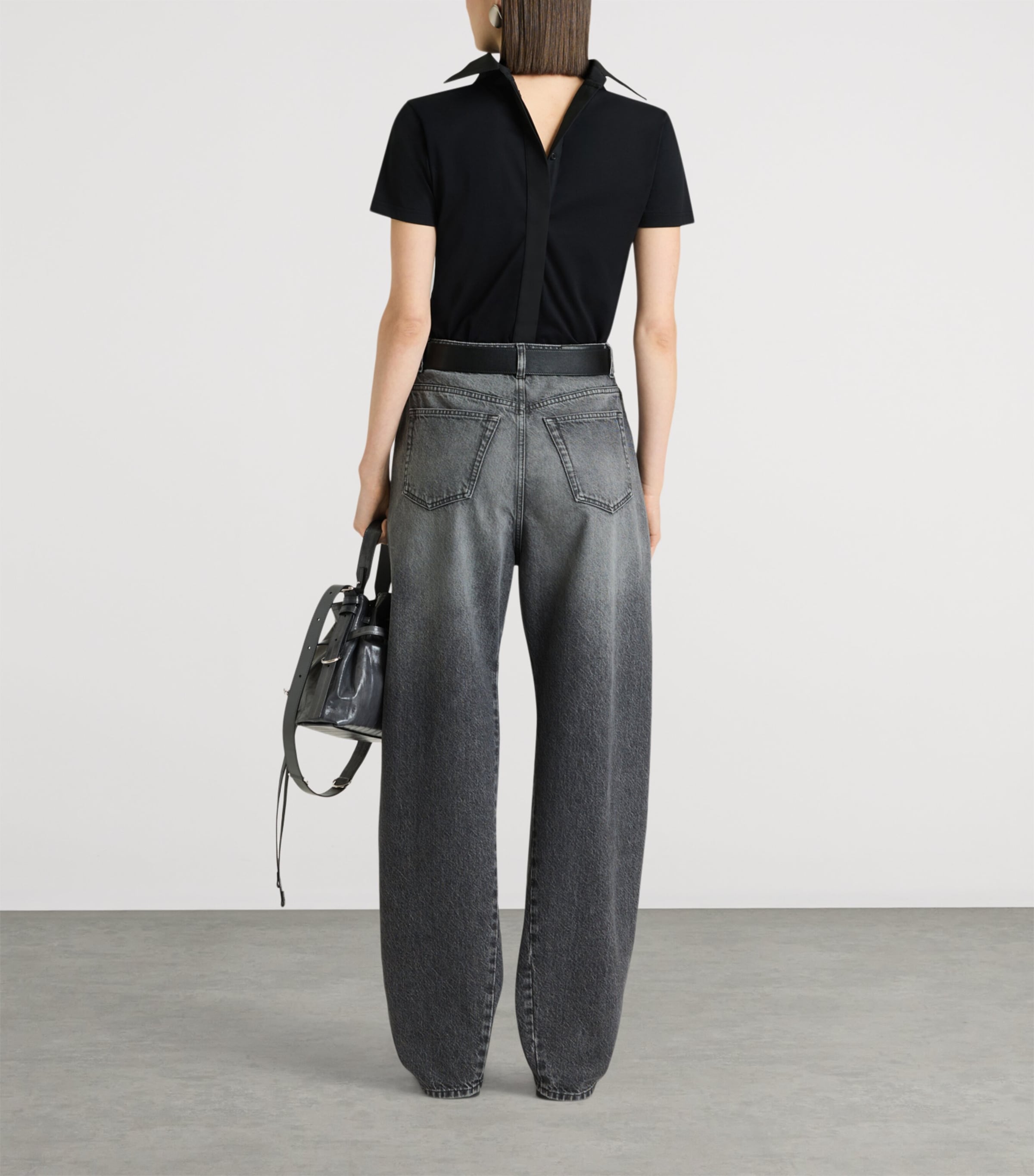 Givenchy Womens Cotton Reverse Collar T-Shirt Image 5