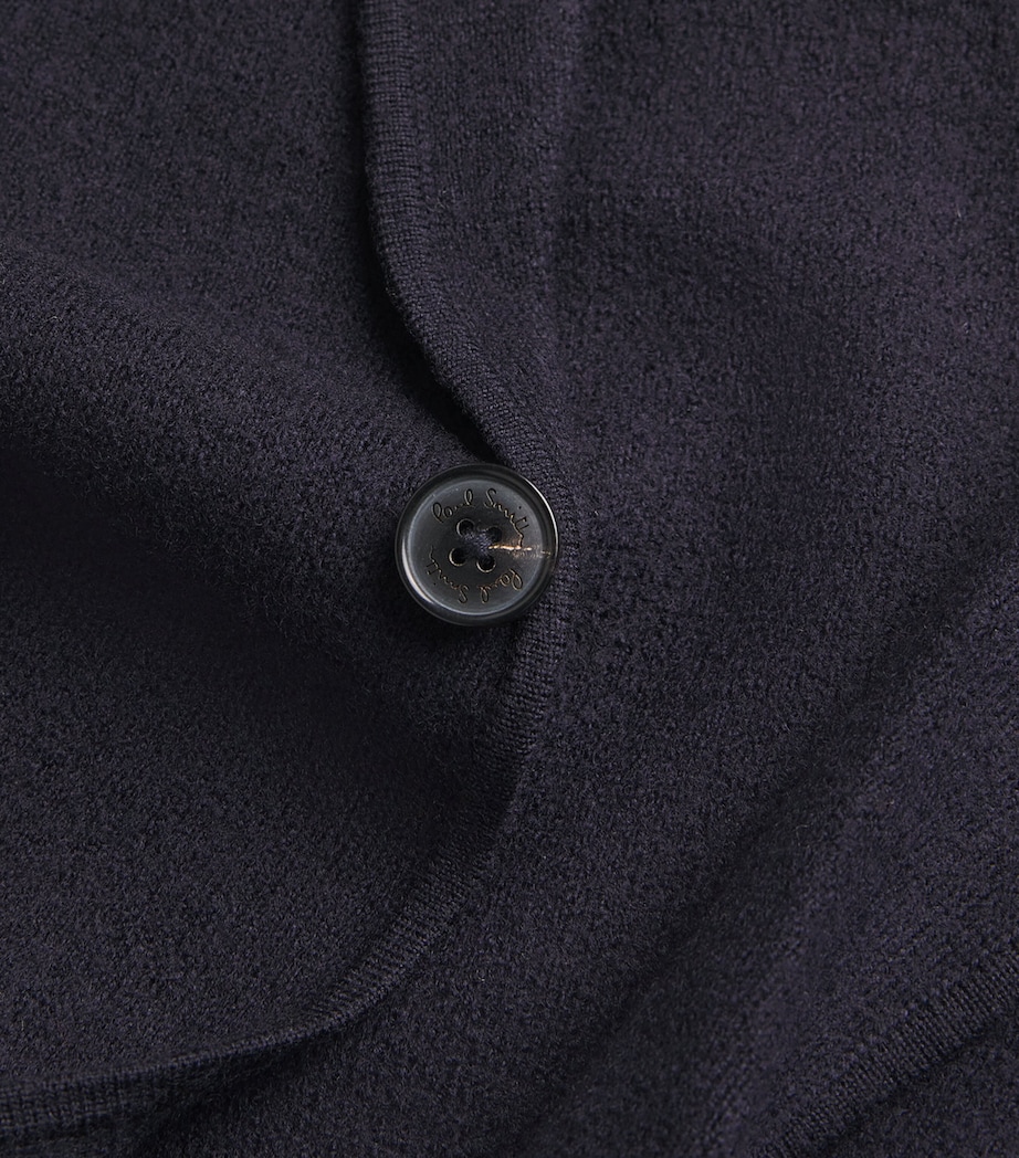 Merino Wool Cardigan BLUE-49 Image 5