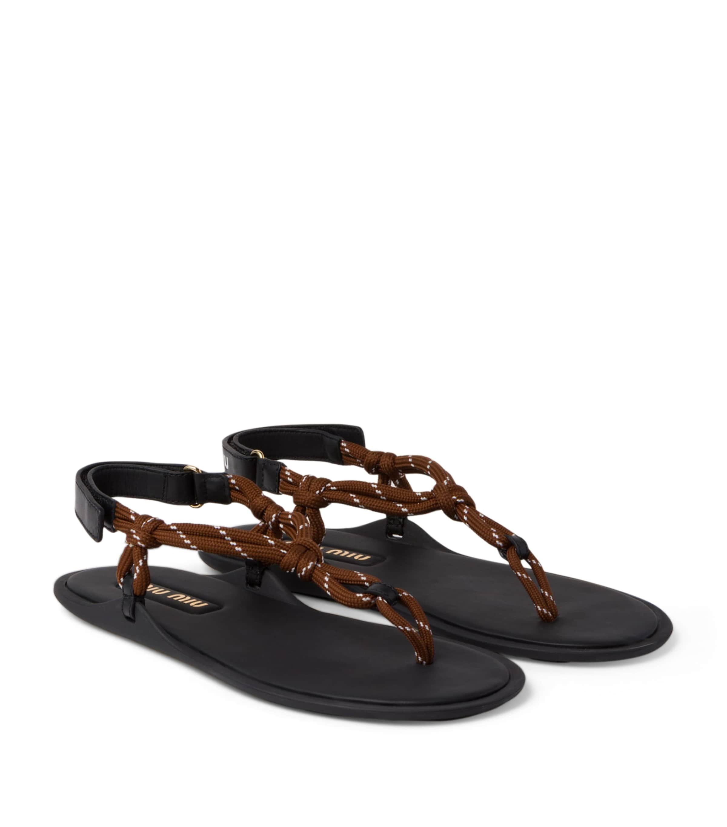 Miu Miu Cord Riviere Sandals | Harrods UK