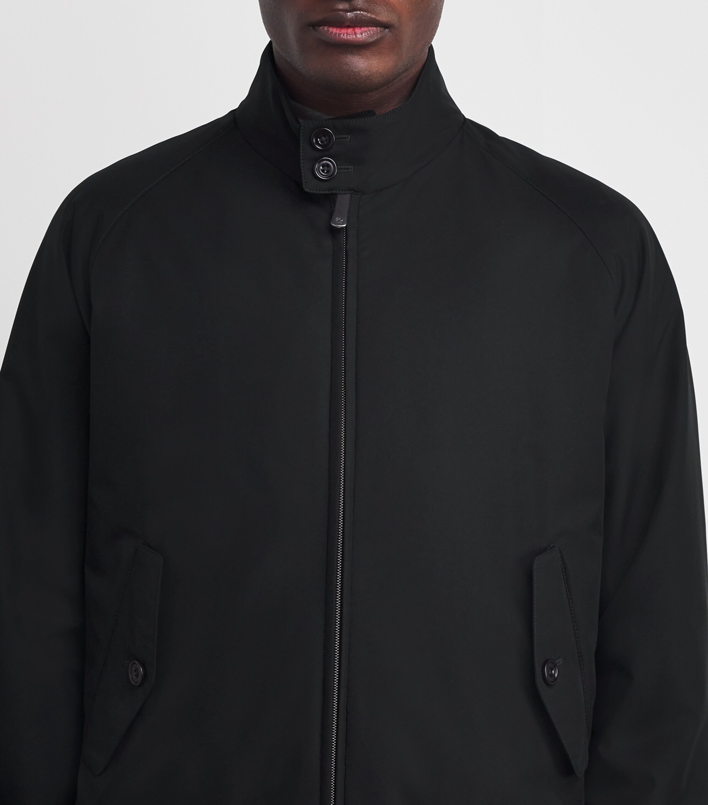 Ralph Lauren Purple Label Mens Silk Saunders Bomber Jacket Polo Black Image 6