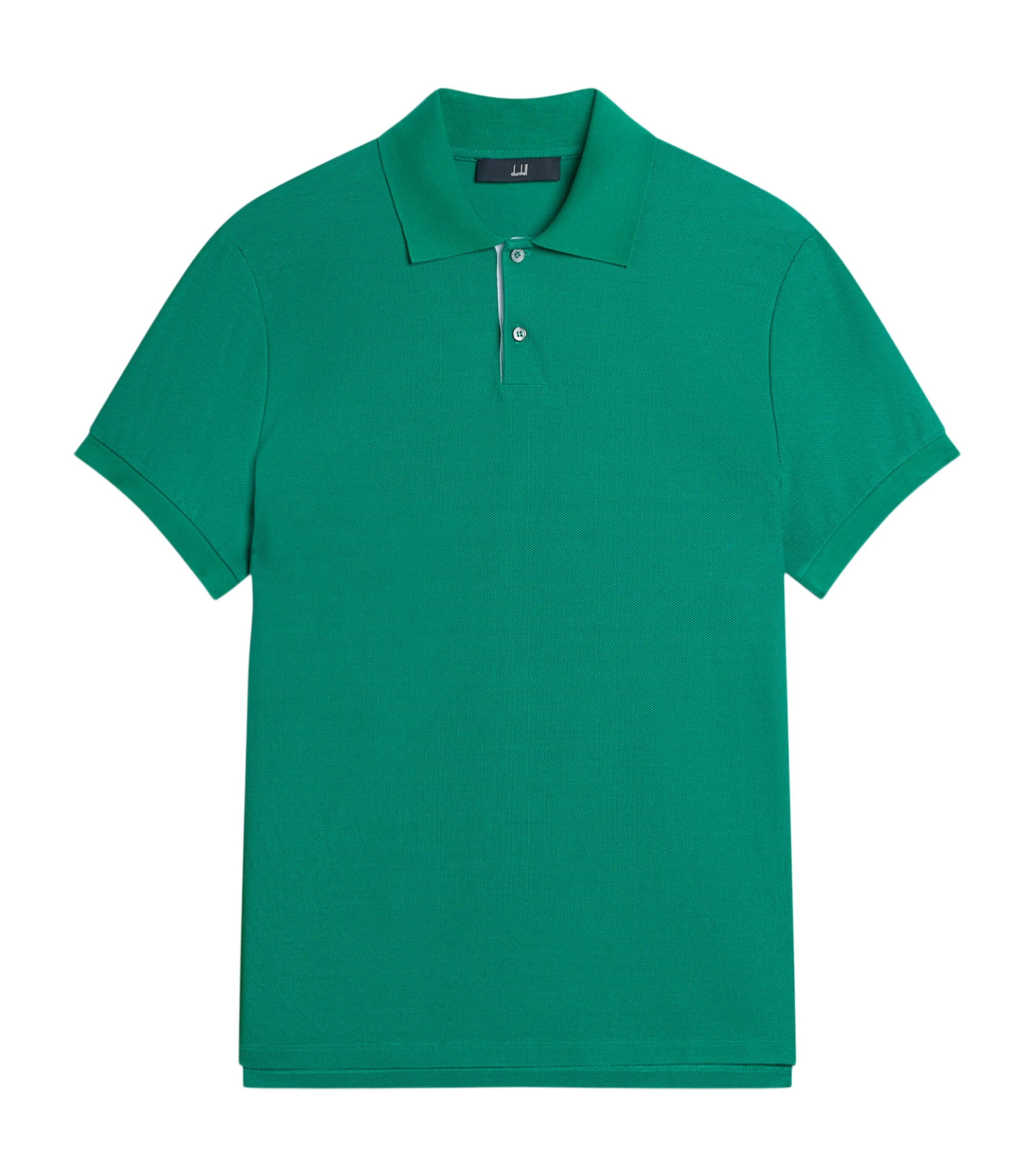 Dunhill Mens Cotton Piqué Polo Shirt Green Image 1