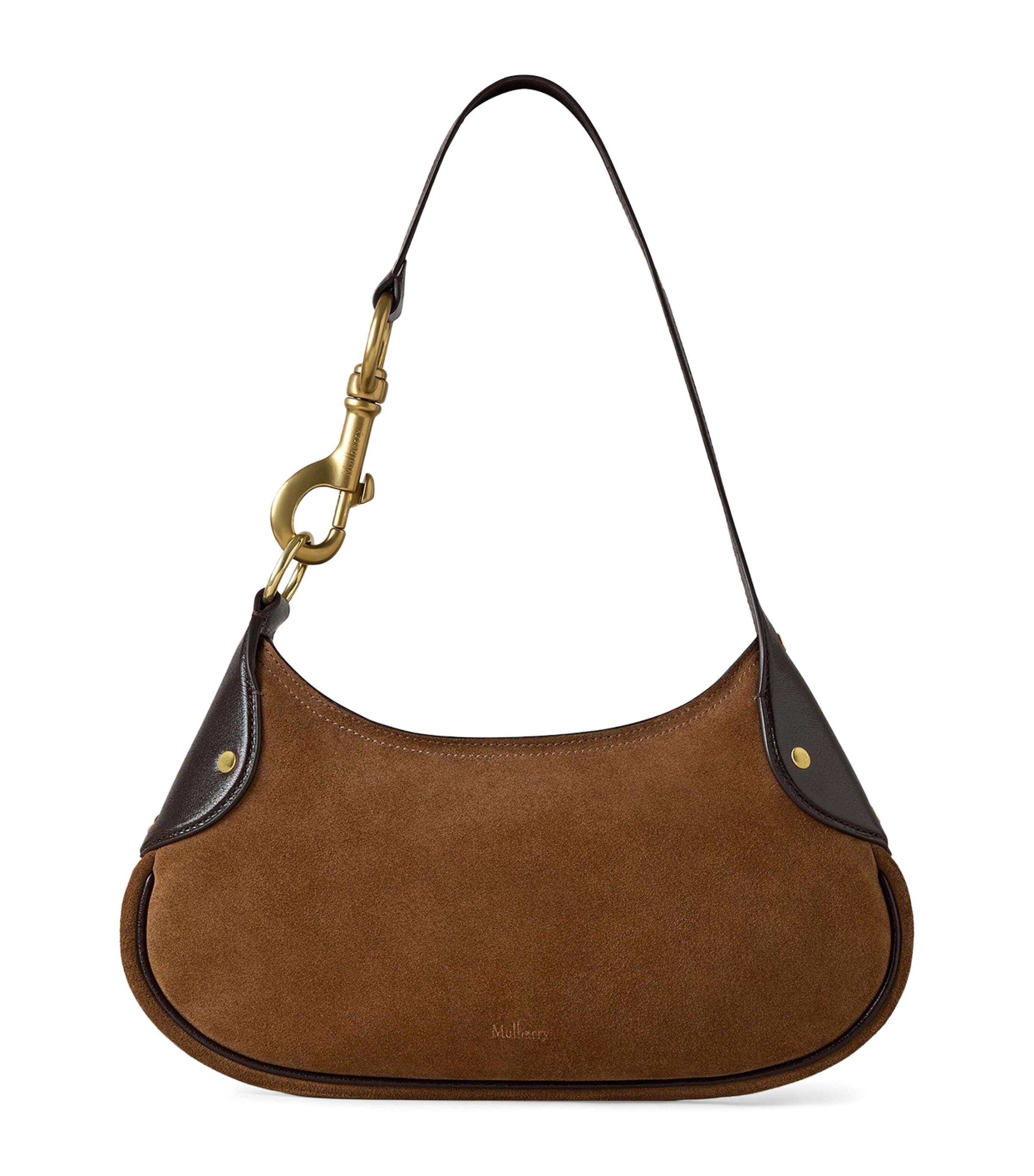 Mulberry Vintage Oak Leather Small Hackney Shoulder Bag In Brown
