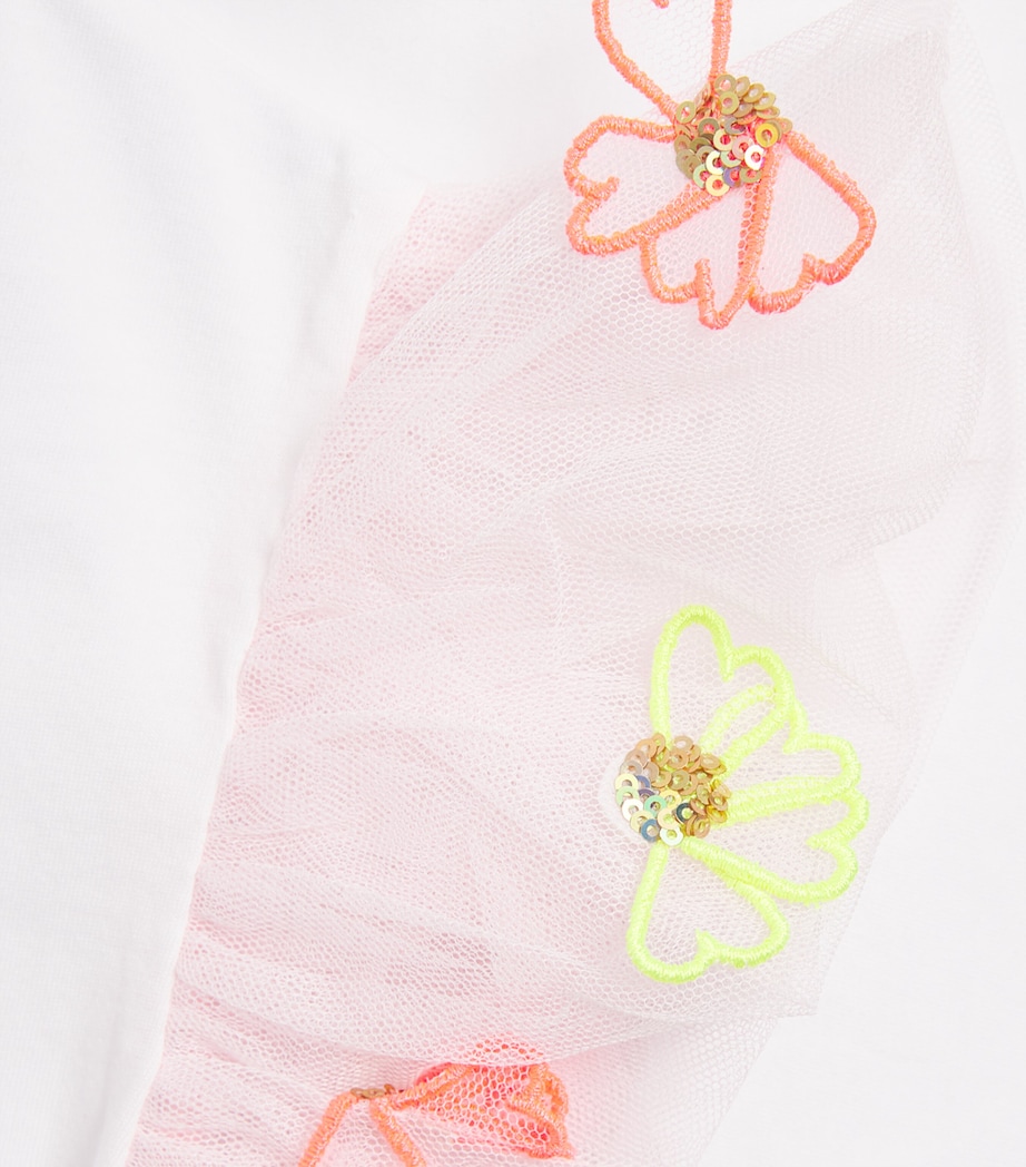 Billieblush Cotton Tulle-Sleeve T-Shirt (3-12 Years) Image 3