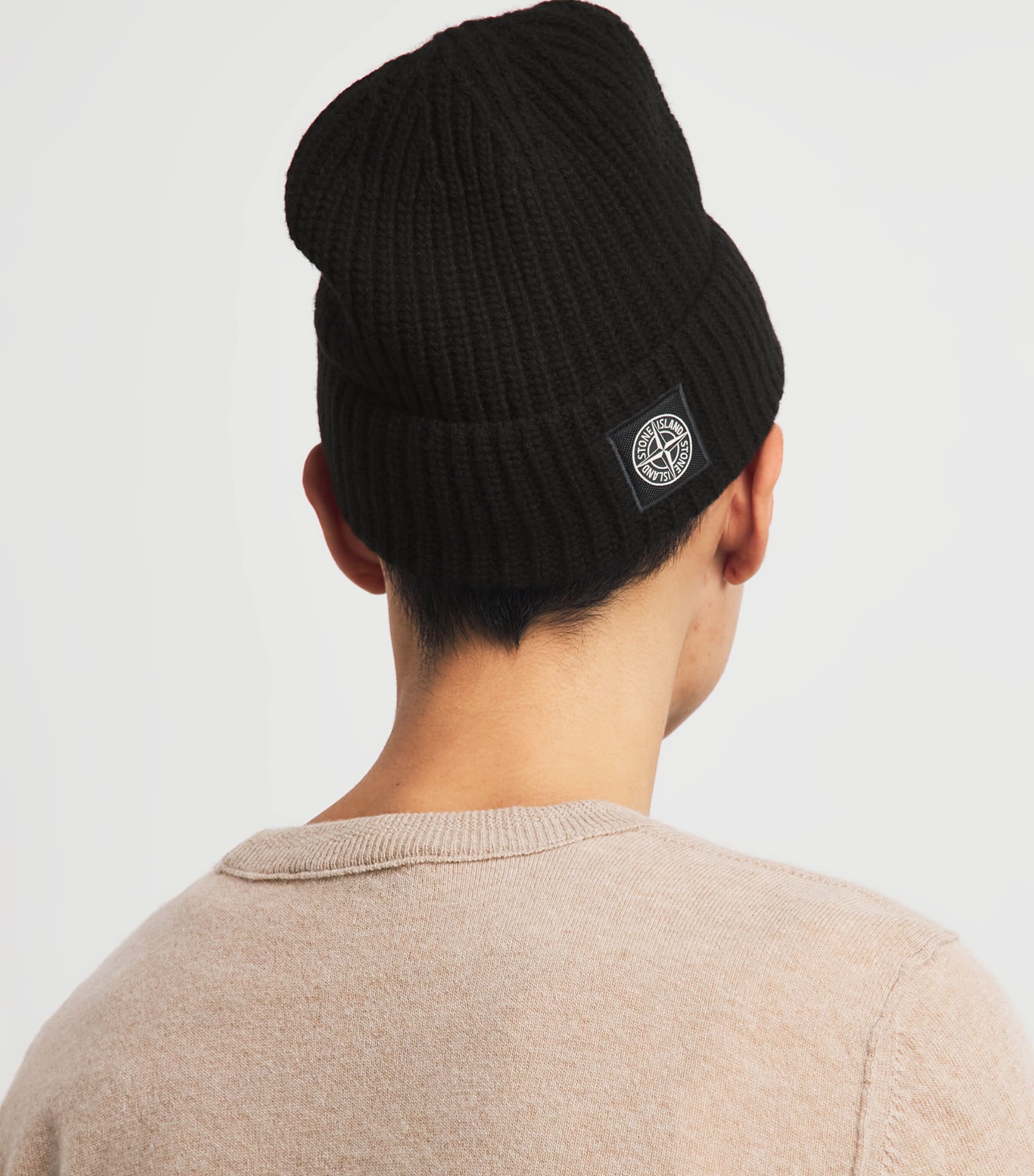 Stone Island Virgin Wool Logo Beanie Image 2