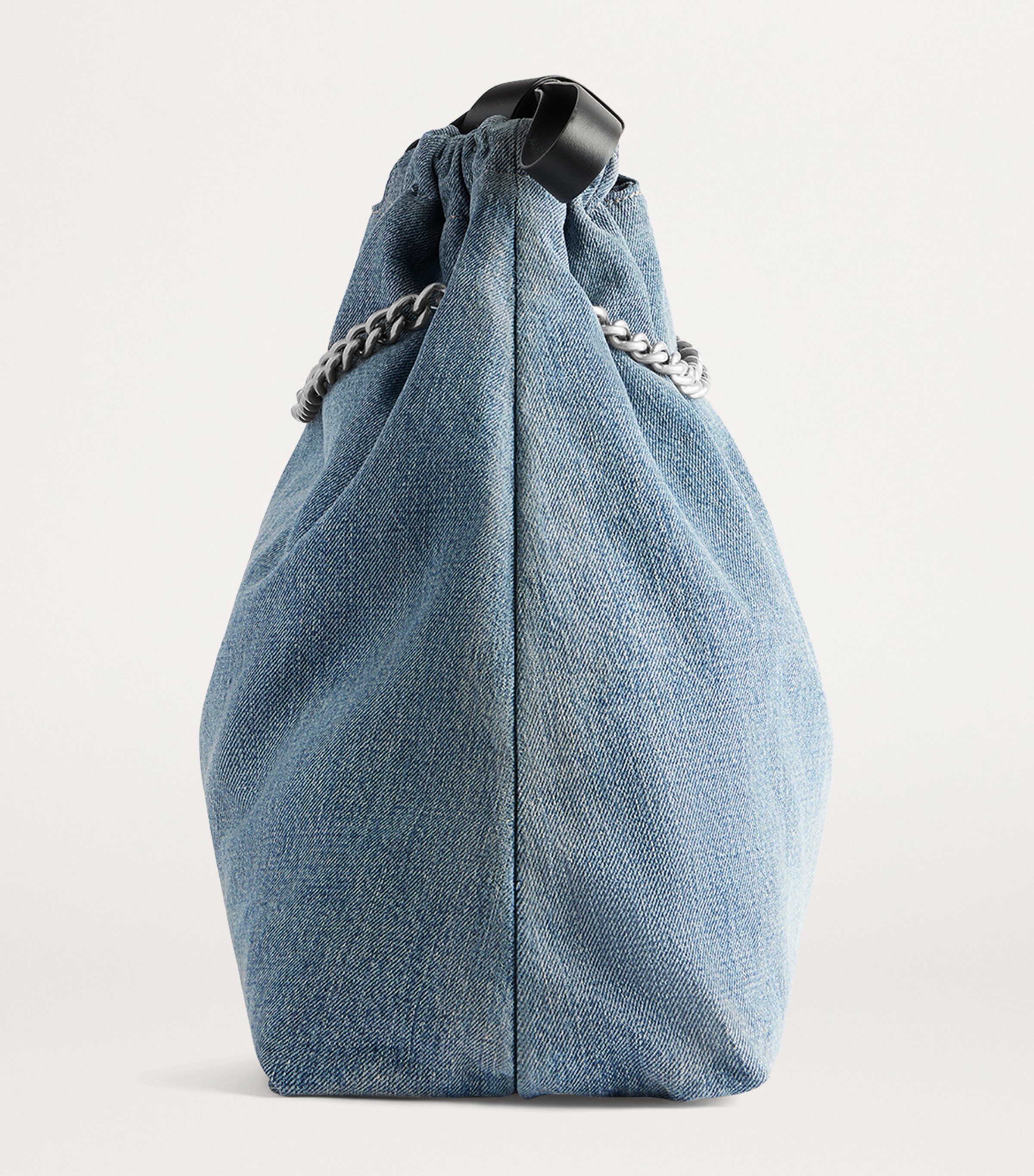 Balenciaga Medium Denim Crush Tote Bag Image 4
