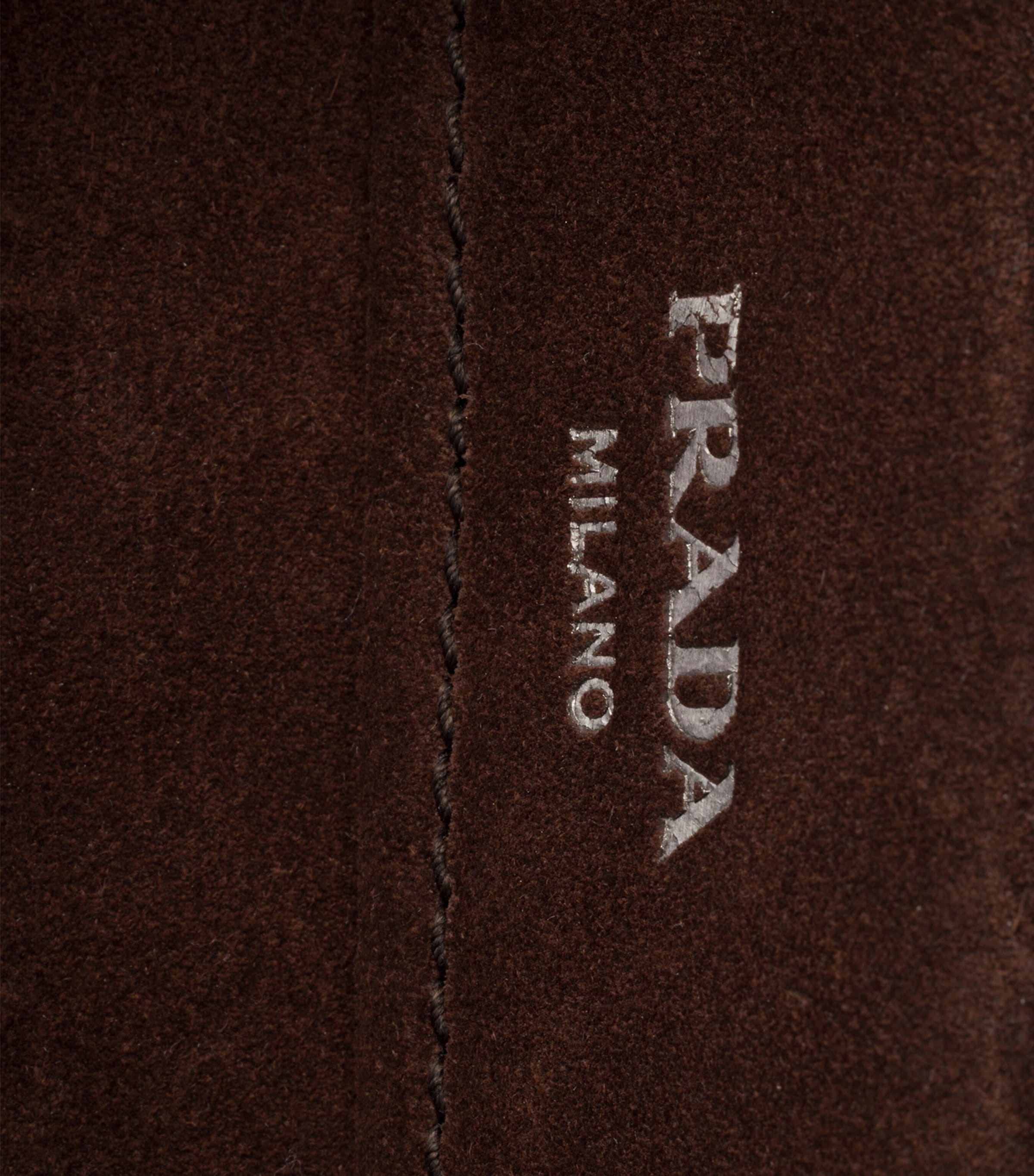Prada Medium Suede Route Tote Bag Brown Image 6