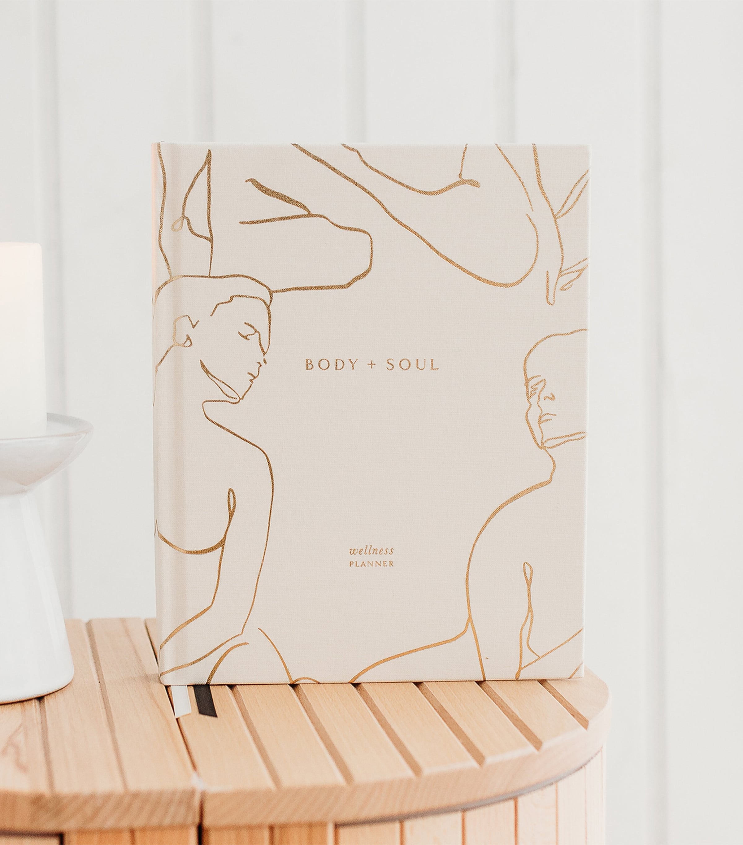 Blush and Gold Body + Soul Wellness Journal & Planner Ivory/beige, Gold Image 2