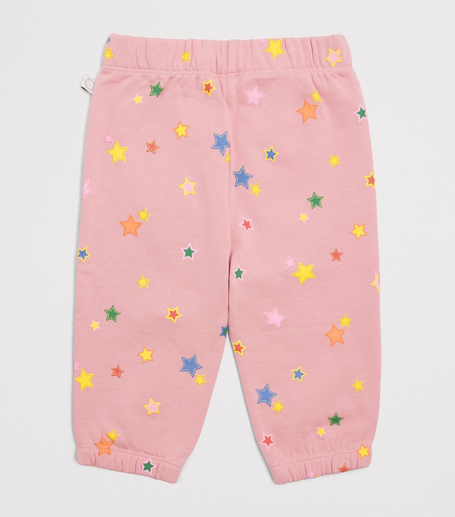 Stella McCartney Kids Cotton Star Sweatpants (6-36 Months) Rosa/multi Image 2