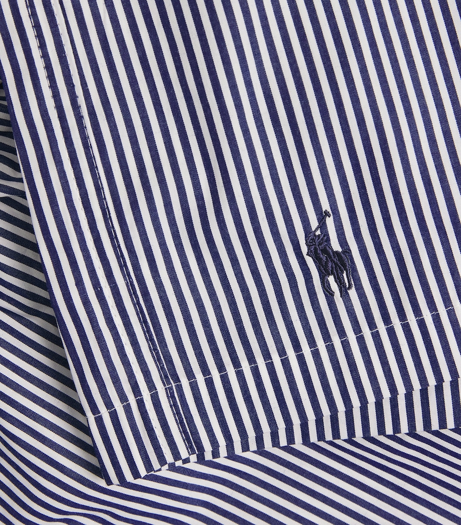 Polo Ralph Lauren Womens Stripe Pyjama Shorts Wht Cloud Blue Image 6