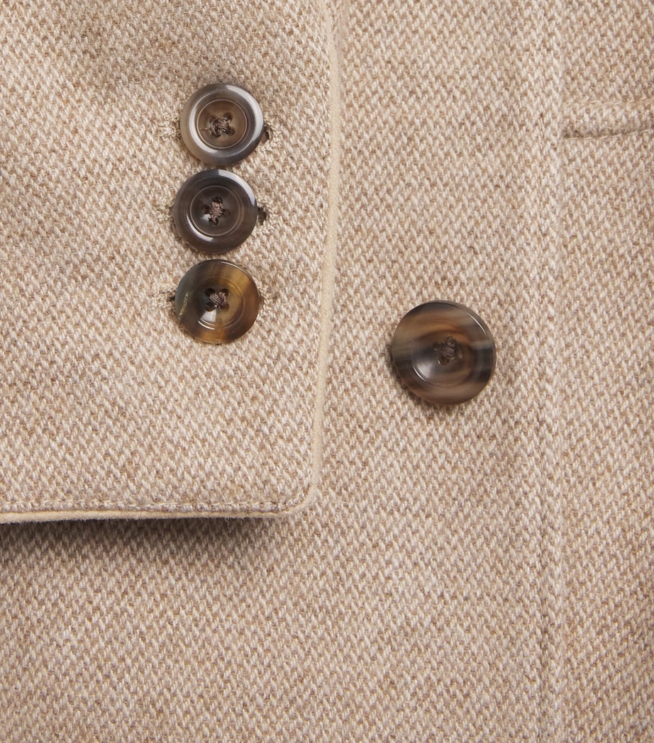 Wool-Silk Tailored Stables Jacket BROWN MU Image 5