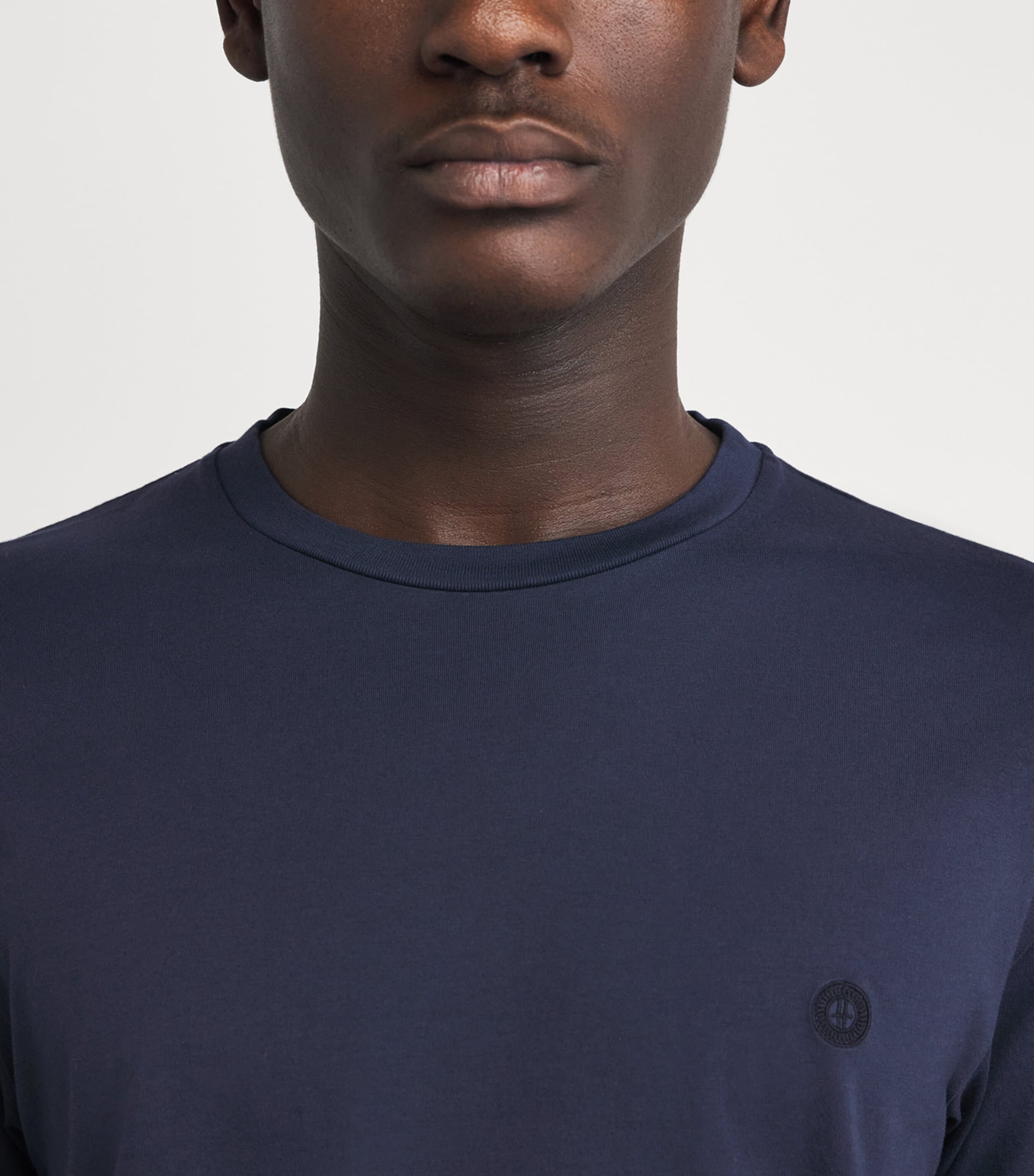 Harrods Mens Cotton T-Shirt Navy Image 3