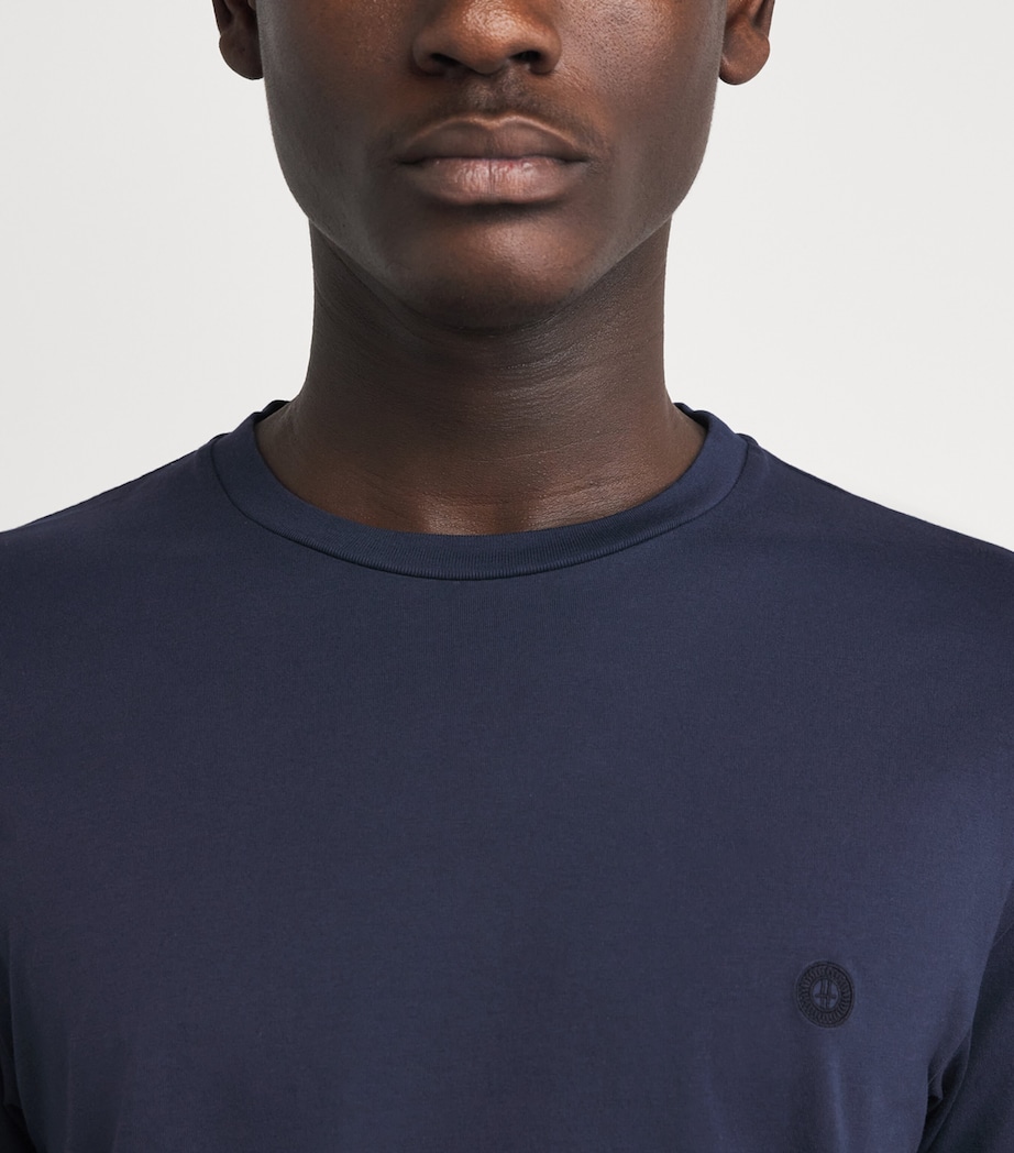 Harrods Mens Cotton T-Shirt Navy Image 3