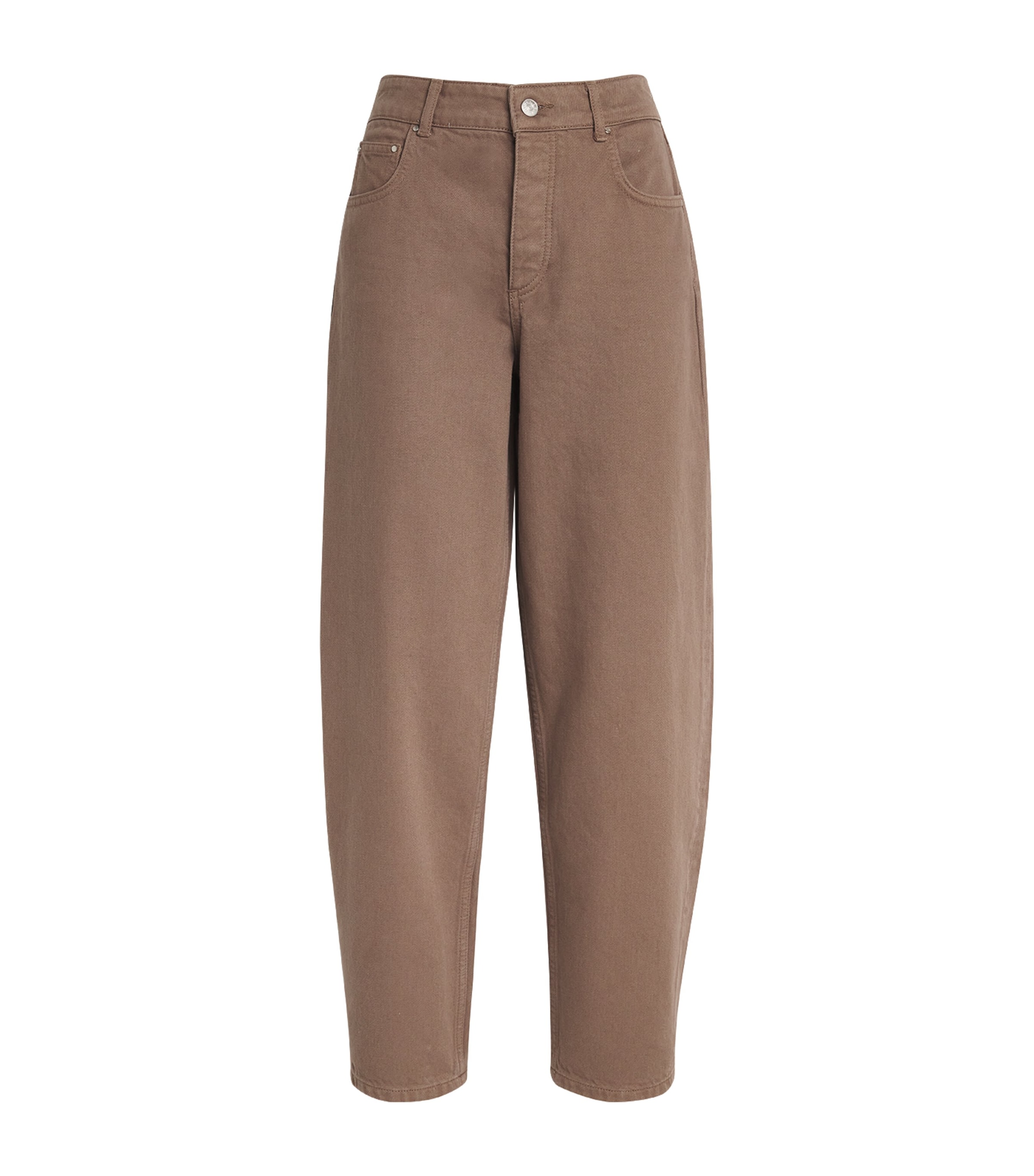 Claudie Pierlot Wide-leg Mom Jeans In Brown