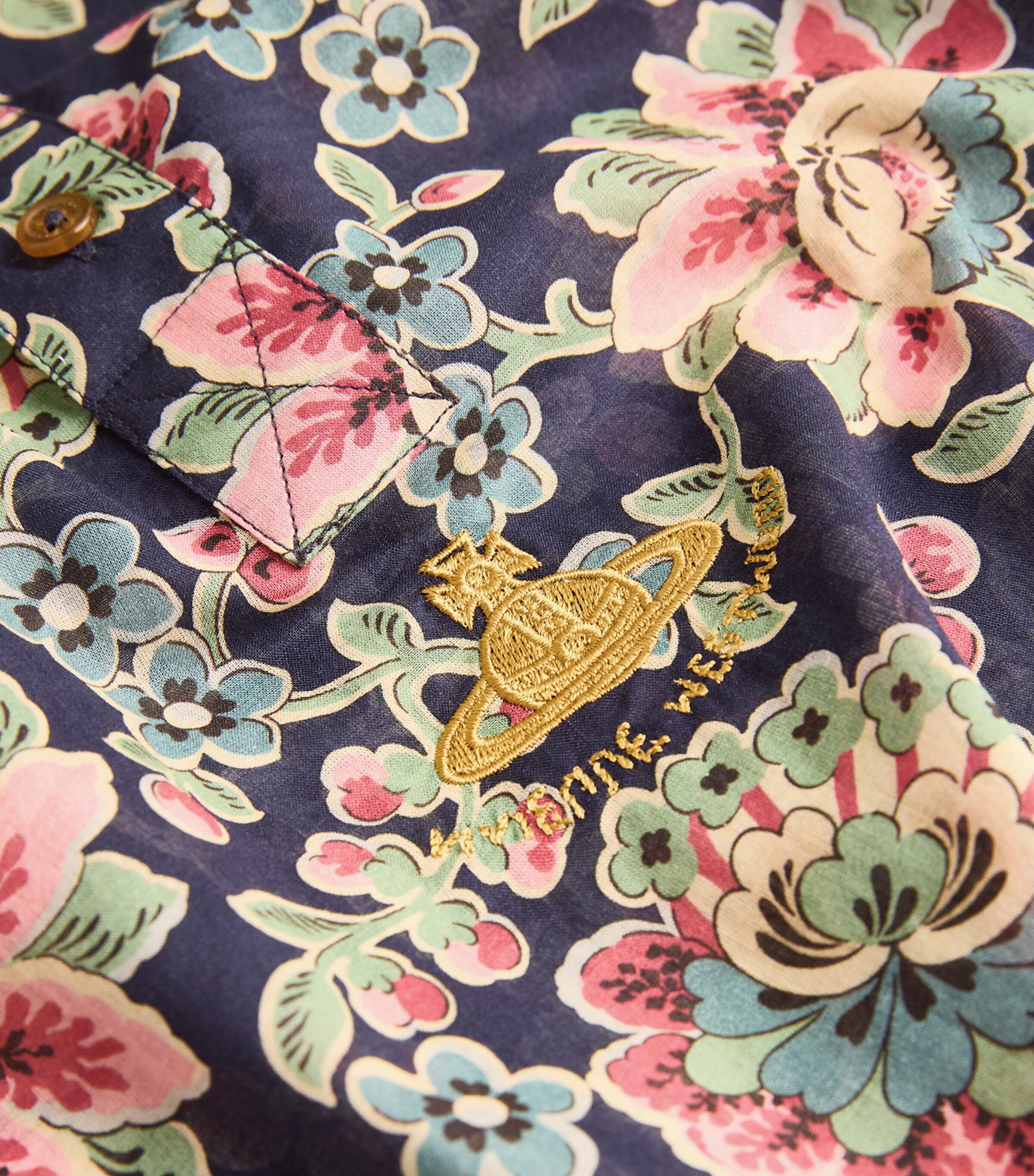 Vivienne Westwood Mens Floral Mandarin Shirt Flowers Image 5