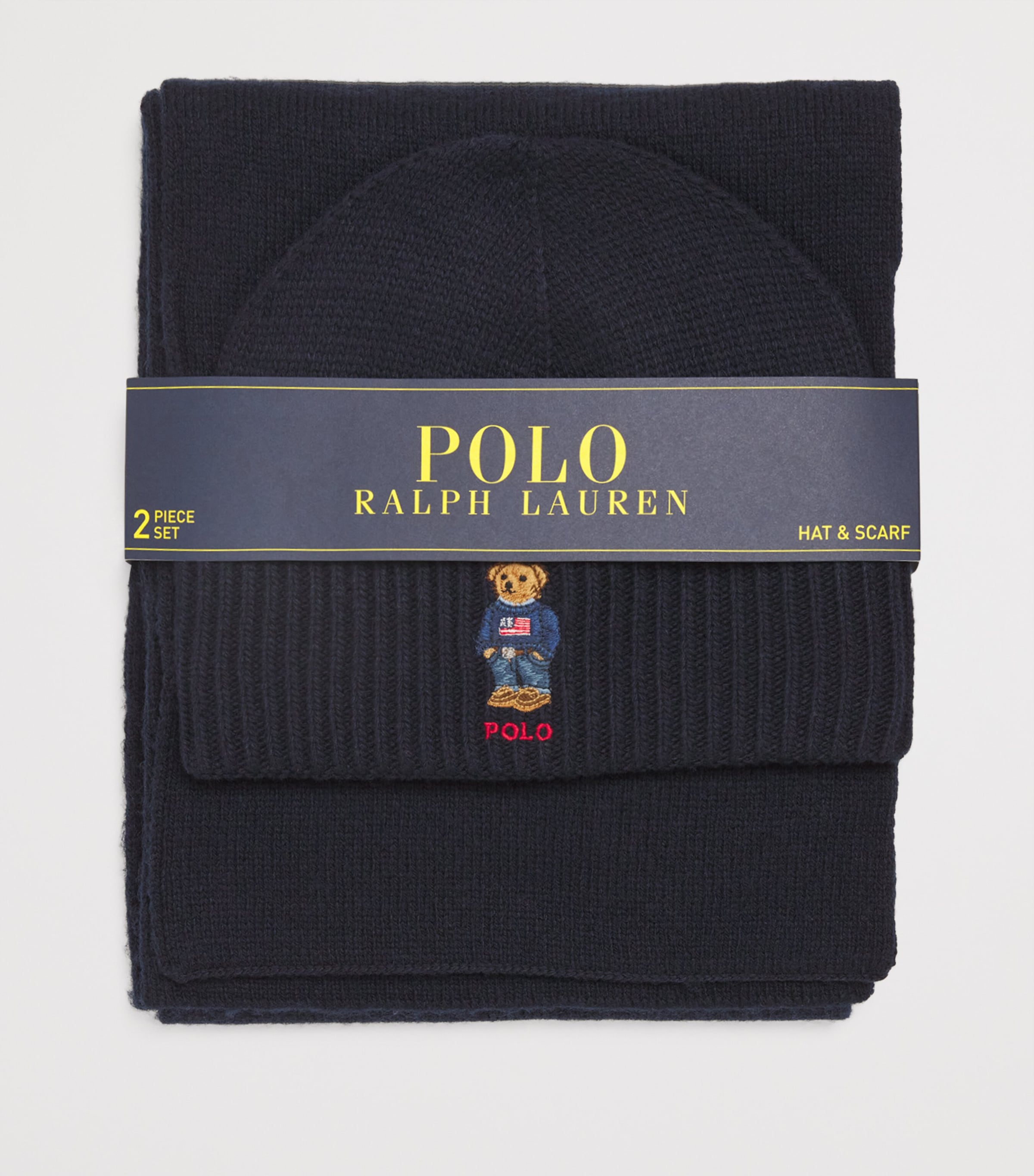 Polo Bear Hat and Scarf Set BLUE Image 2