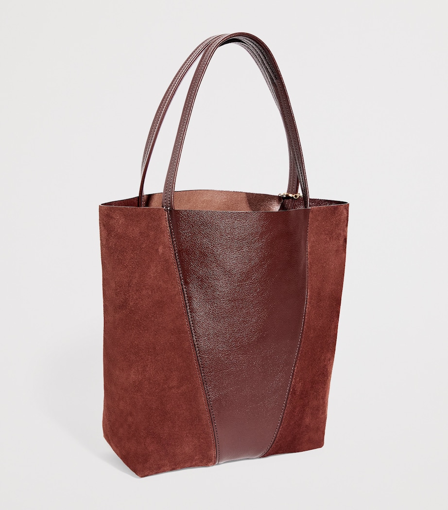 Medium Leather Spin Tote Bag CRAFTY BROWN Image 3