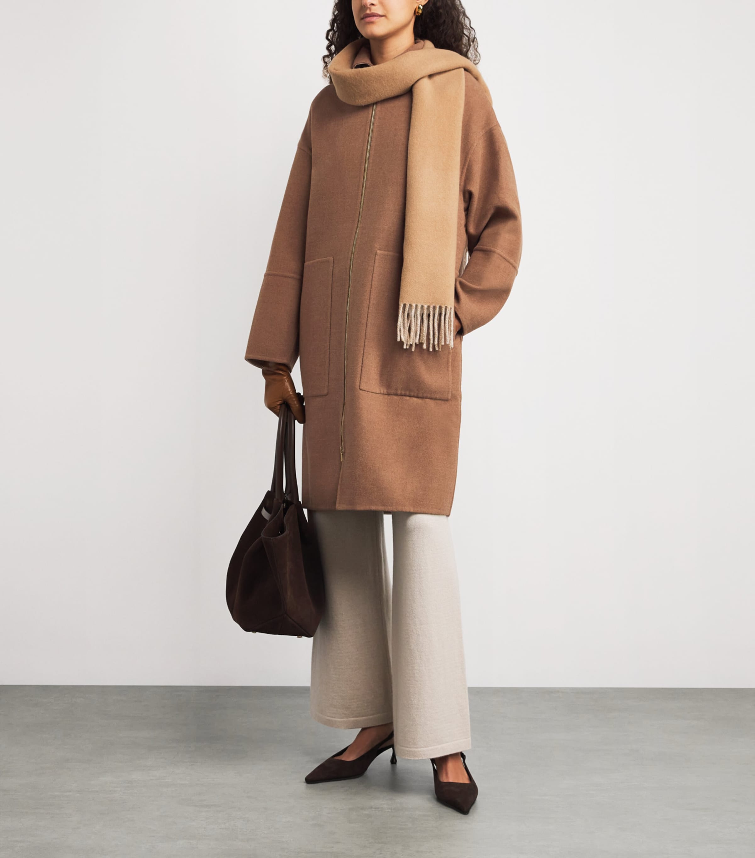 Wool Collared Coat VISONE SABBIA Image 2