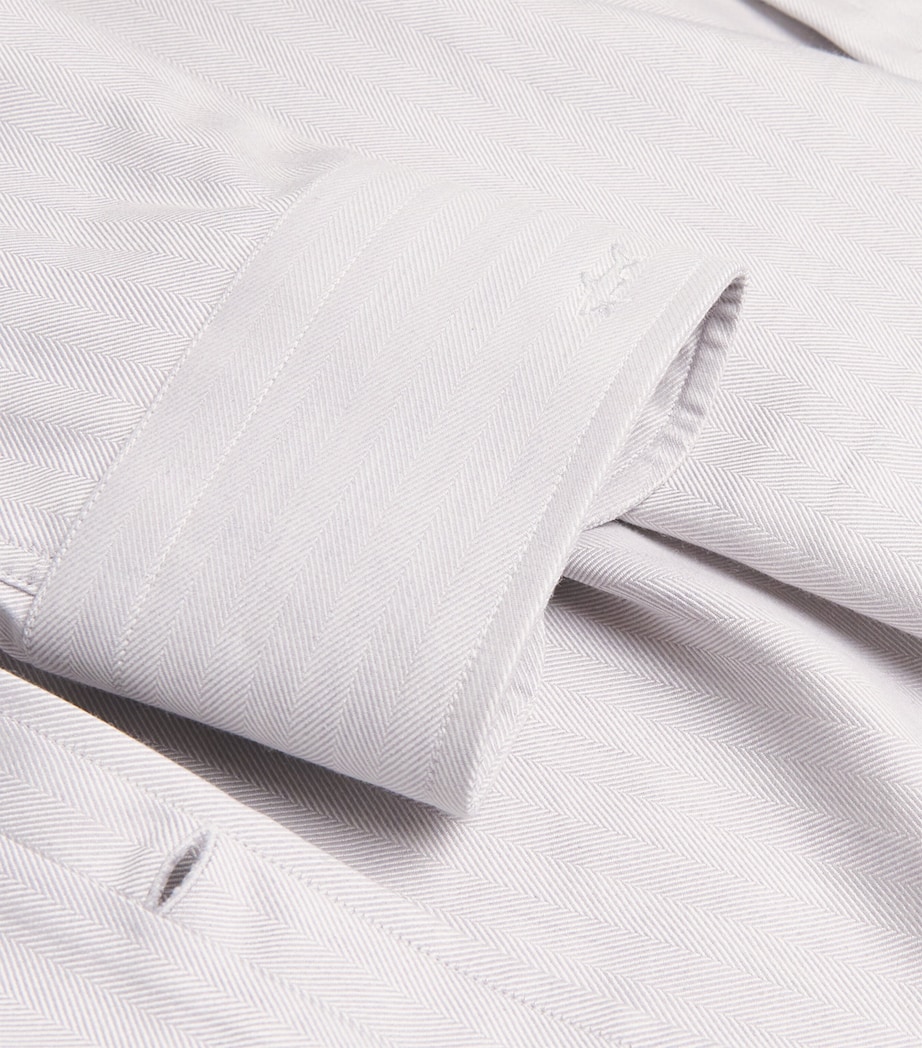 Silk-Cotton-Cashmere Shirt D38 GREY TWILLE Image 5