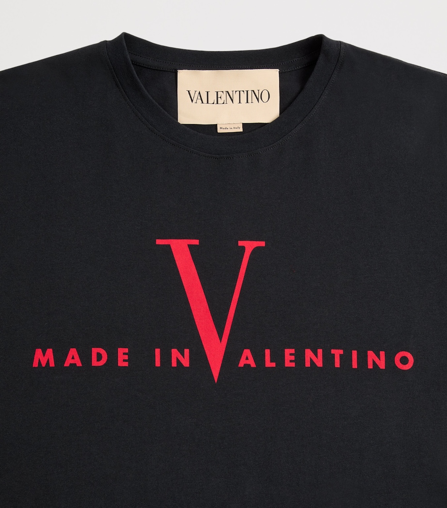 Cotton Made in Valentino Logo T-Shirt 0NR Image 8