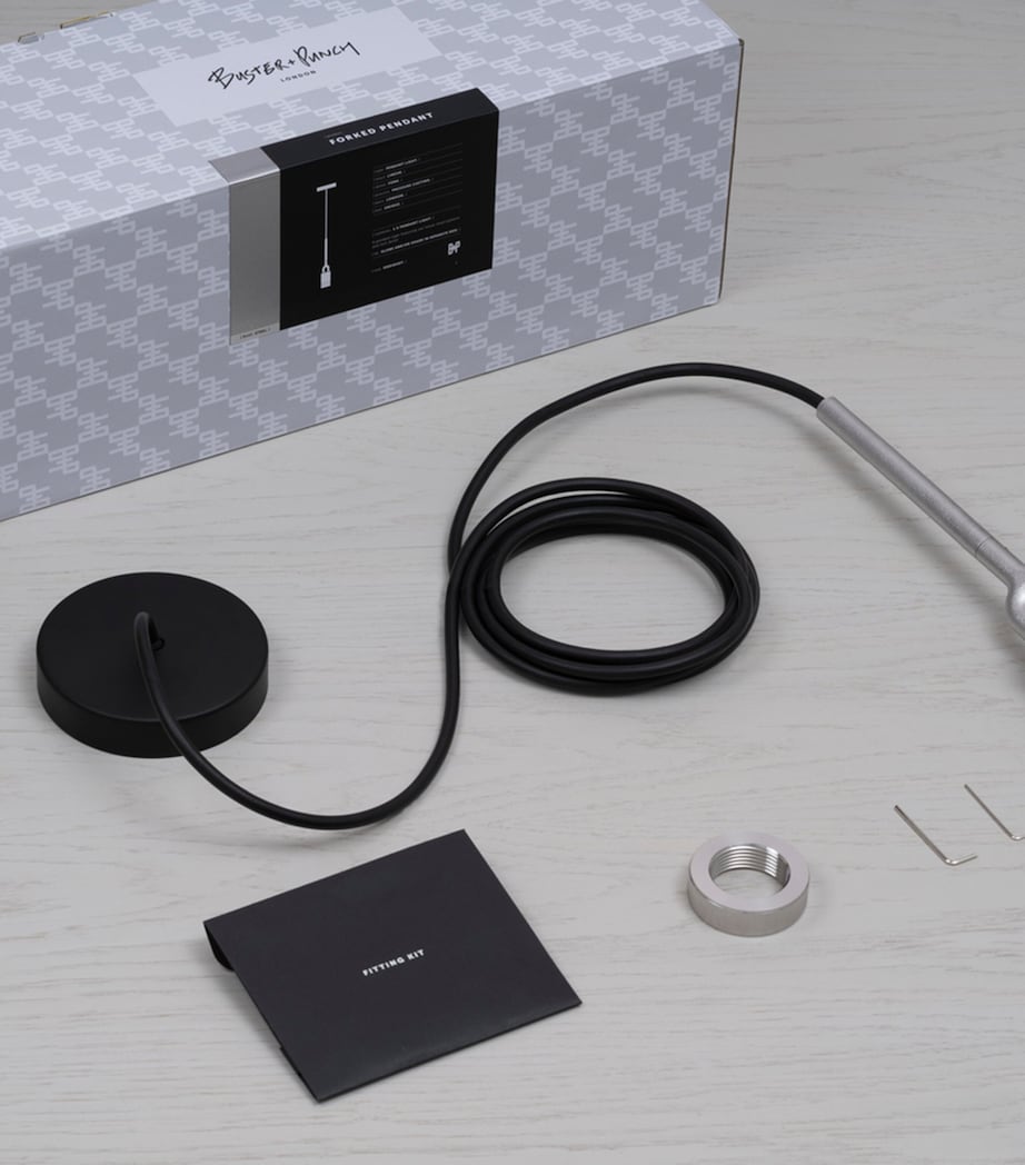 Globe Forked Pendant Light STEEL Image 4