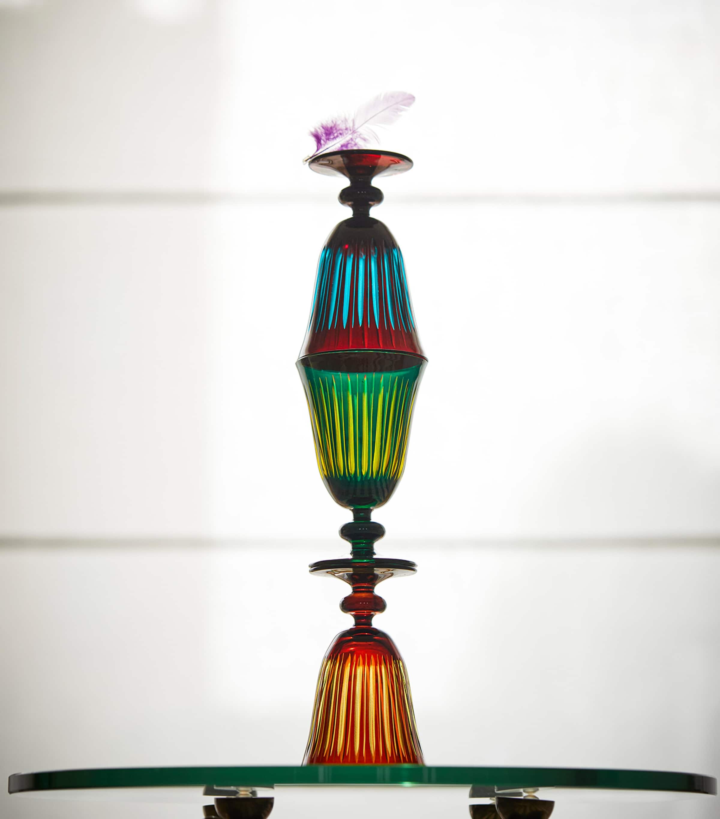 L'Objet Prism Wine Glasses (Set of 4) Bordeaux Image 5