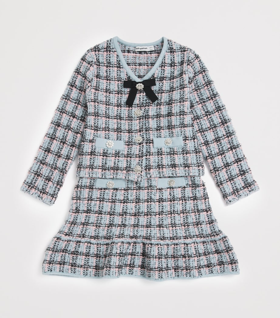 Cotton-Blend Check Cardigan (3-12 Years) MULTI Image 3